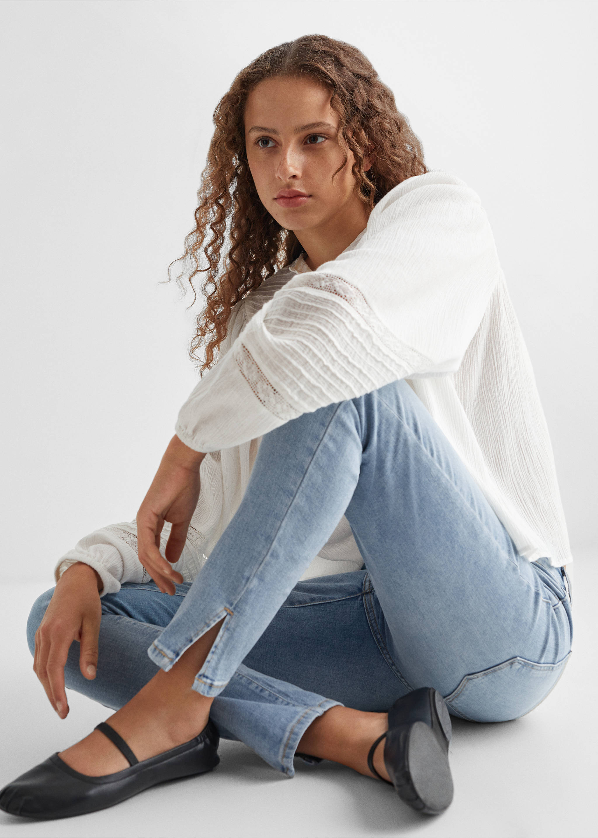 Jeans skinny abertura - Detalle del artículo 2, Azul claro. Ref: 57003264-00.
