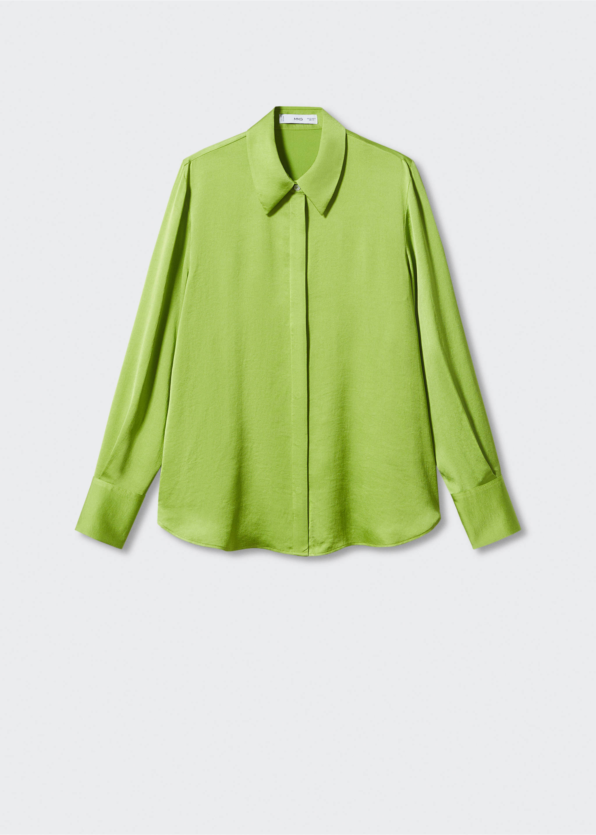 Chemise fluide satinée - Article sans modèle, Émeraude. Ref: 57003777-00.