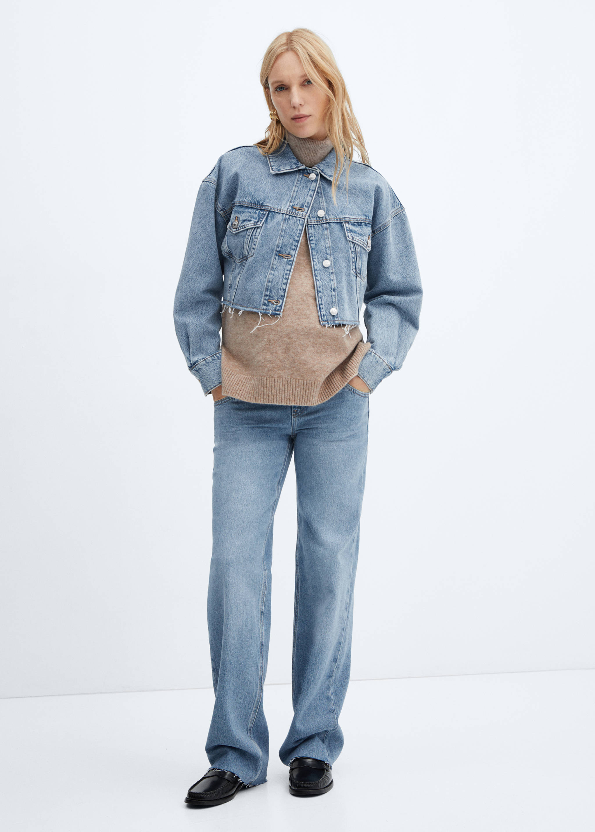 Maternity wide leg jeans - General plane