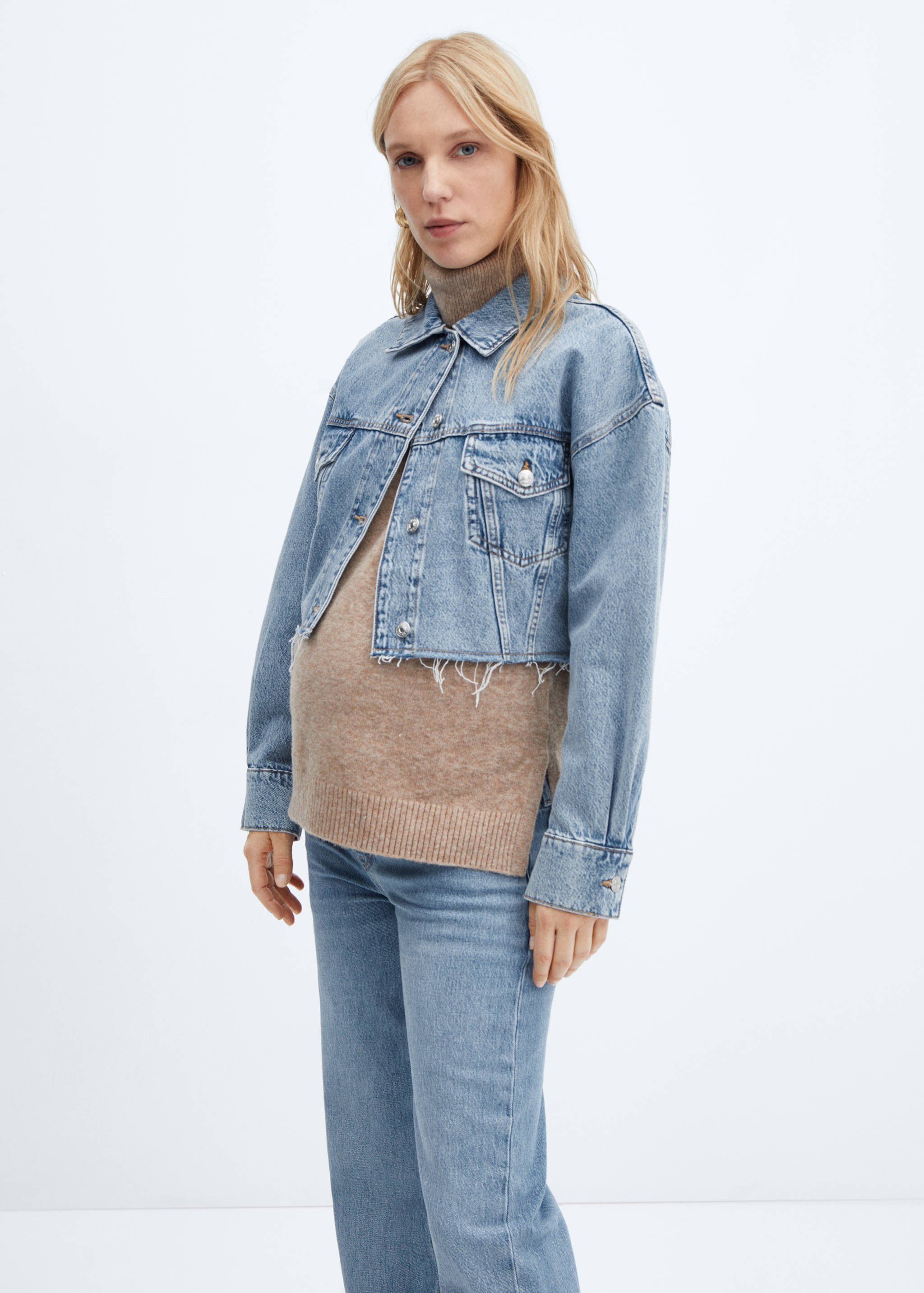 Maternity wide leg jeans - Details of the article 1
