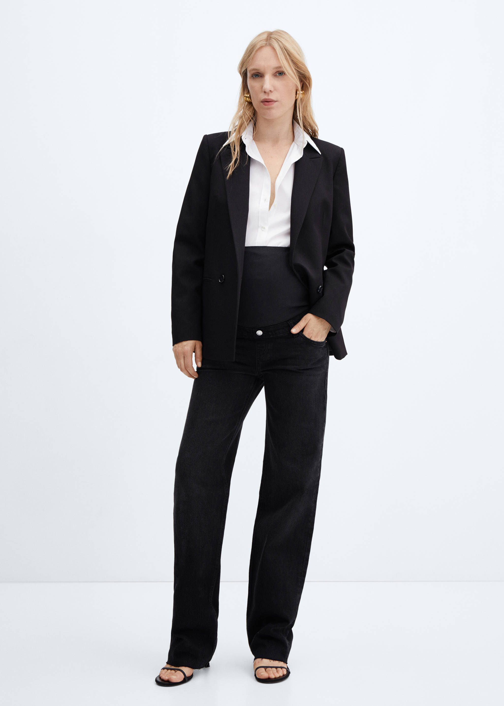 Maternity wide leg jeans - General plane