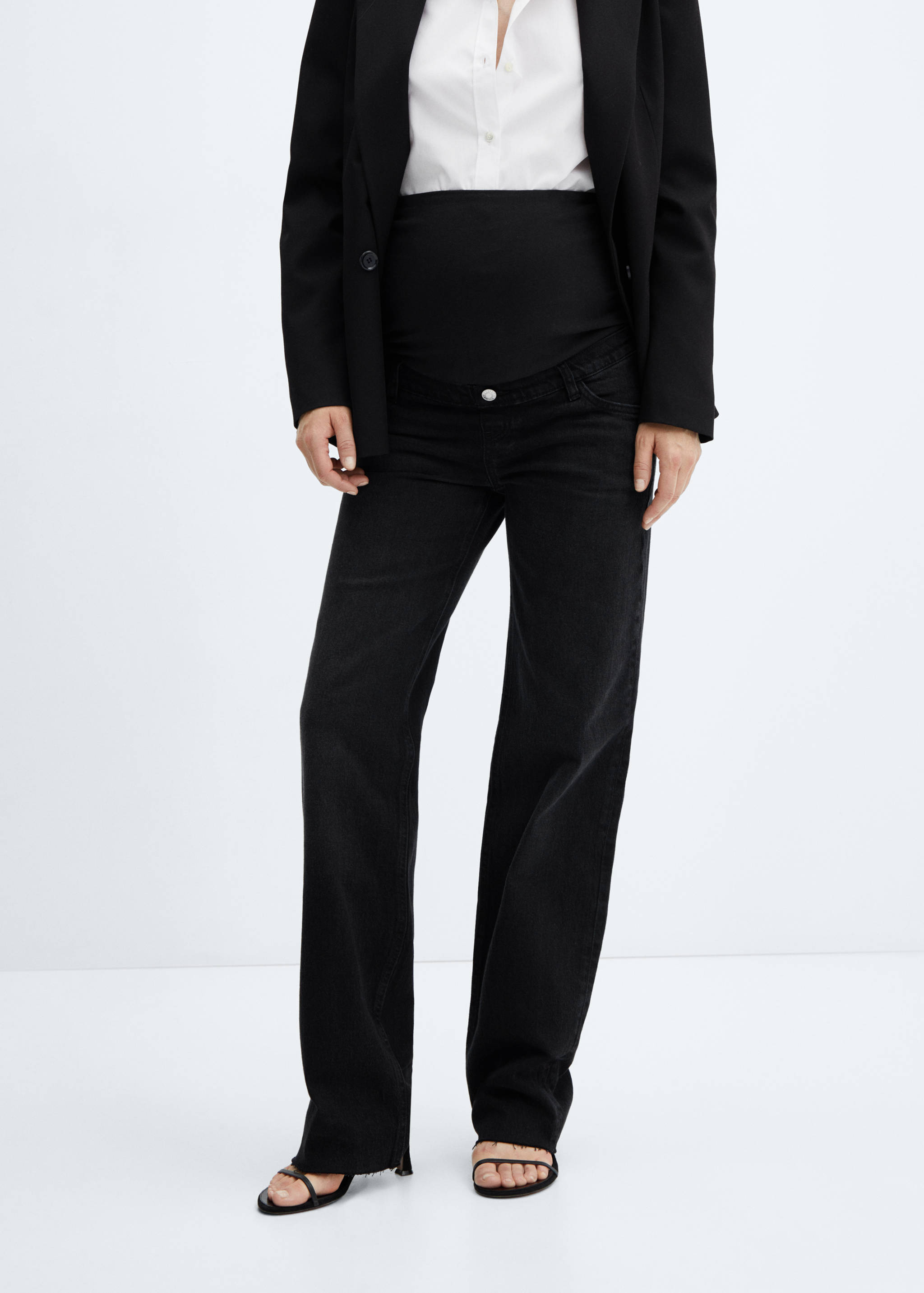 Maternity wide leg jeans - Medium plane