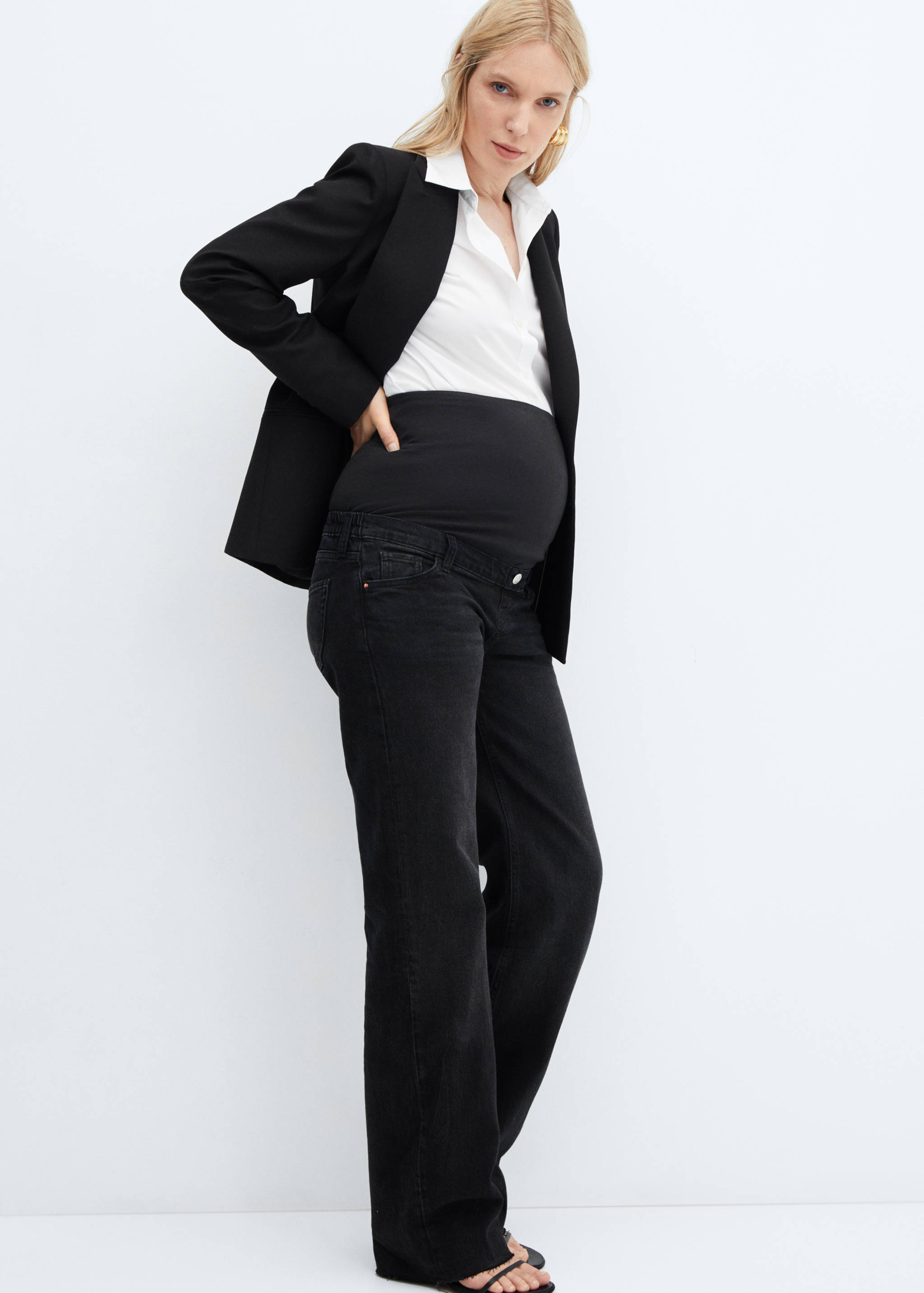 Maternity wide leg jeans - Details of the article 2