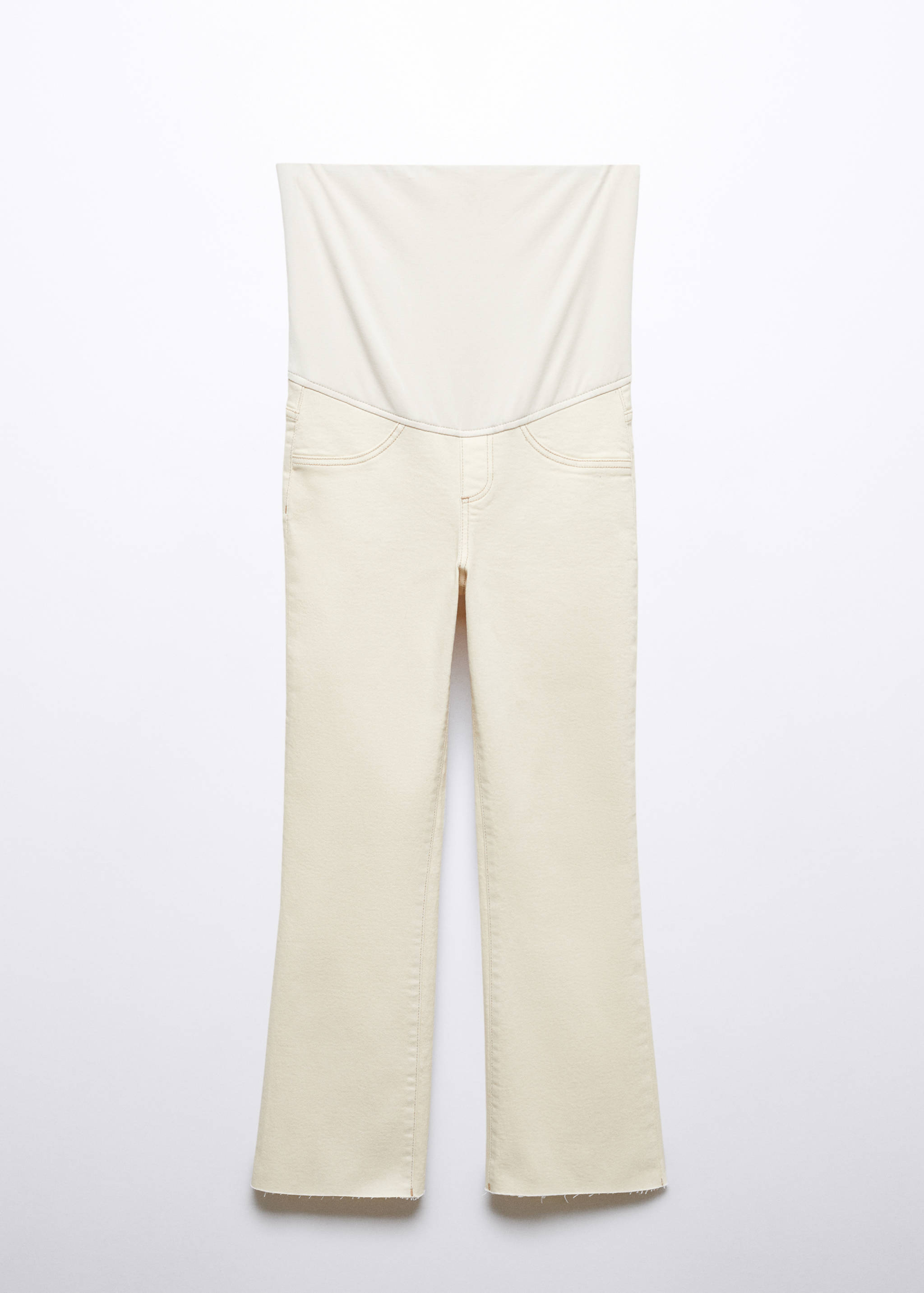 妈咪喇叭七分牛仔裤 - null