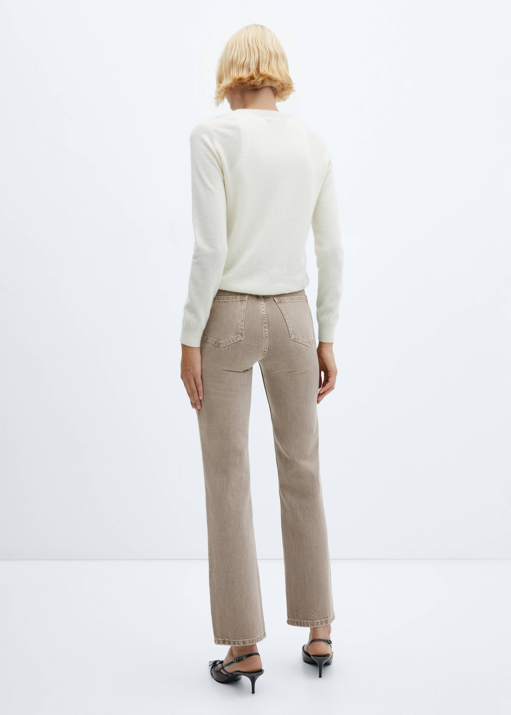 中腰直筒牛仔裤 - null