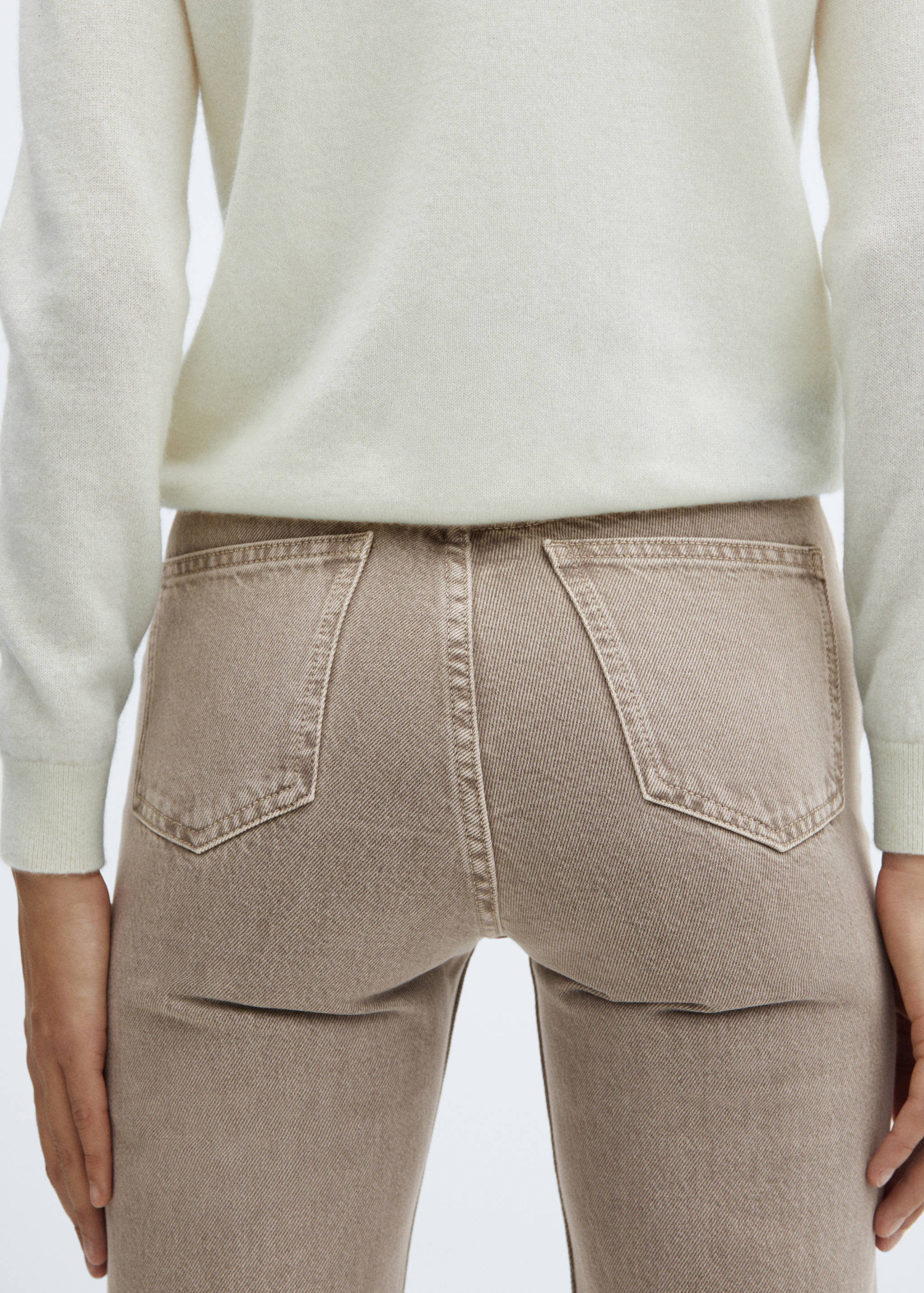 中腰直筒牛仔裤 - null