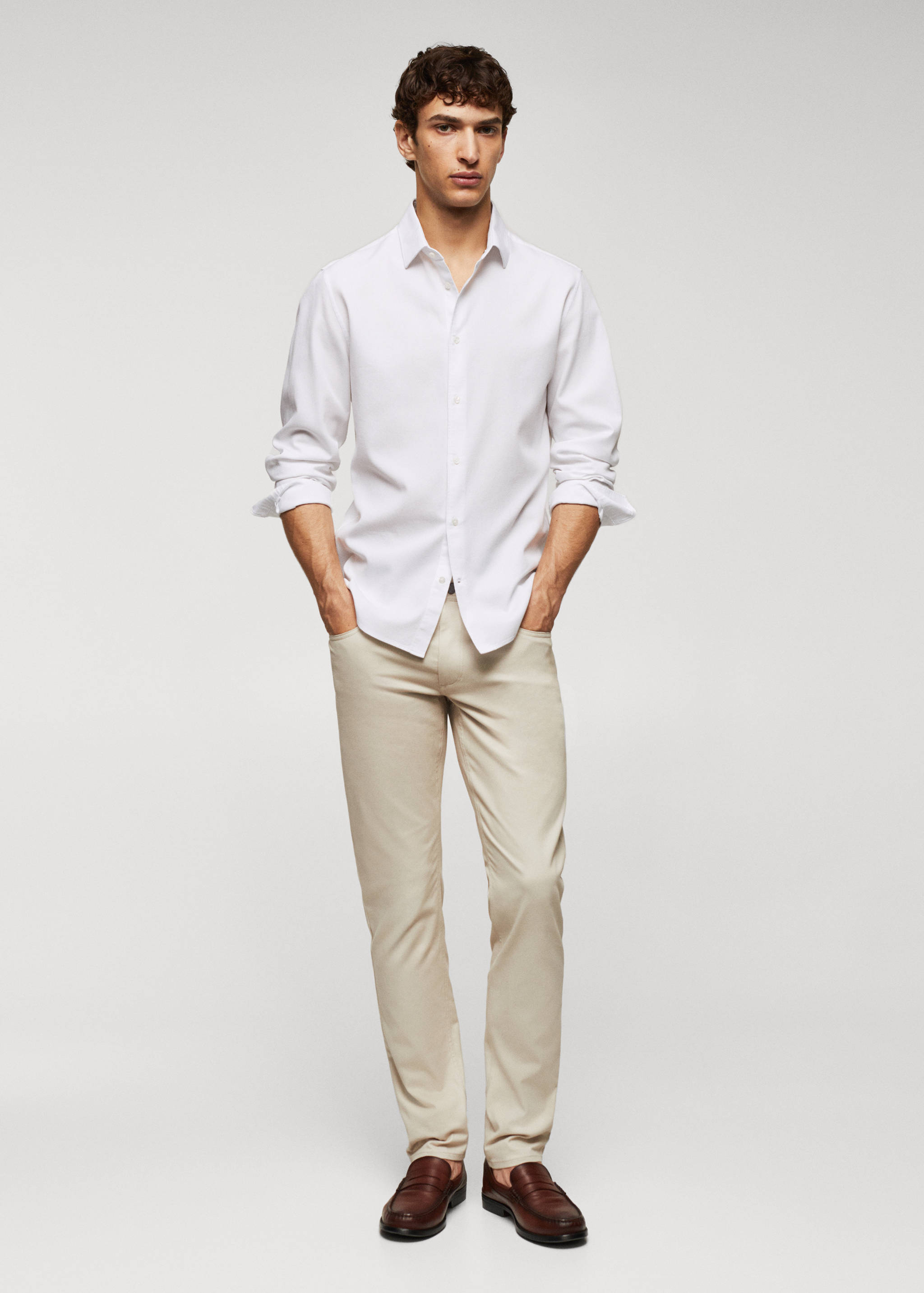 Chemise slim fit structurée coton - Plan général