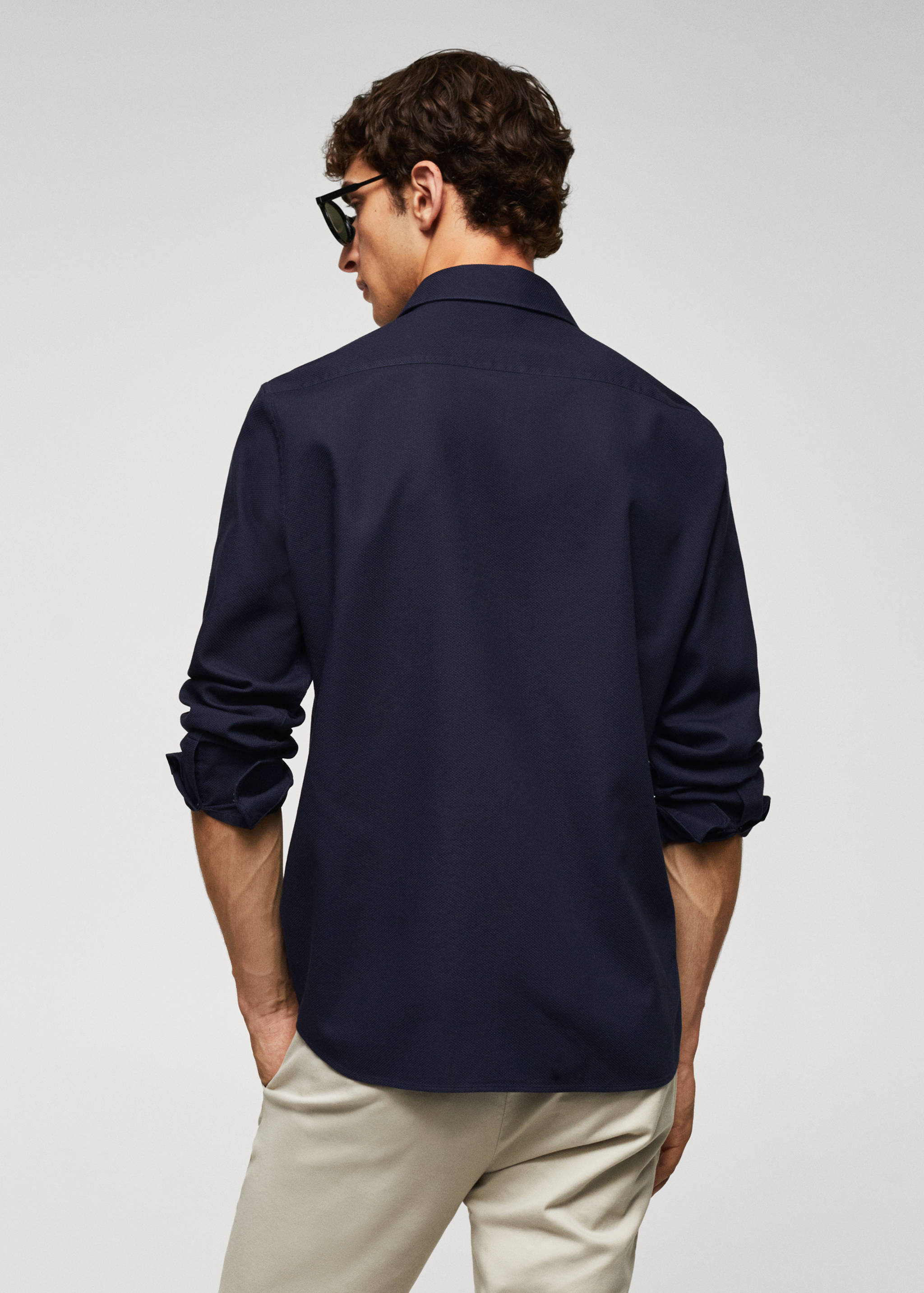 Chemise slim fit structurée coton - Verso de l’article