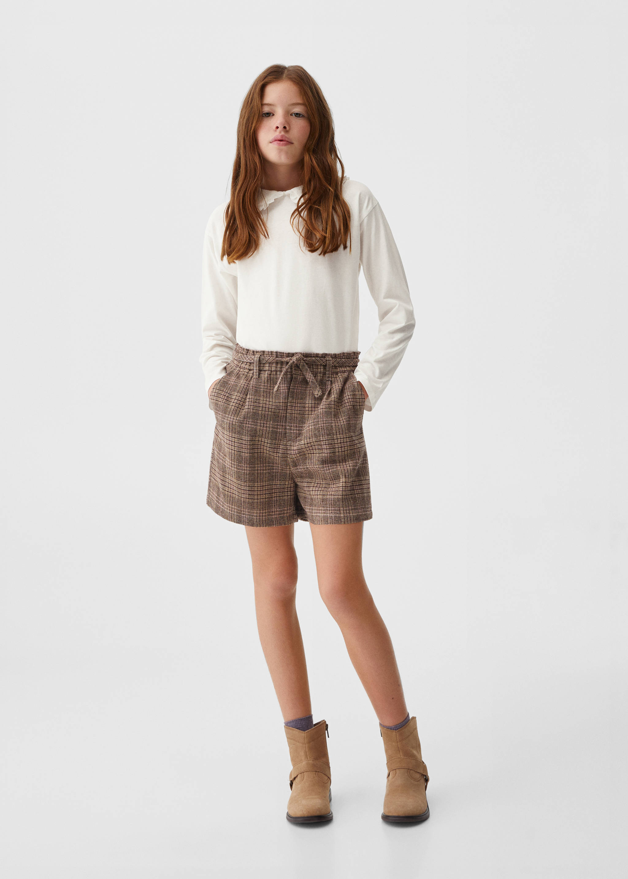 Babydoll collar cotton T-shirt - General plane