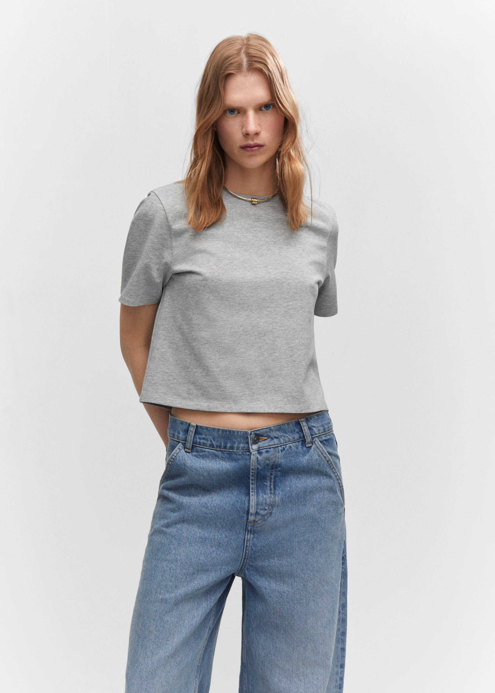 Short sleeved cotton shirt - Medium plane