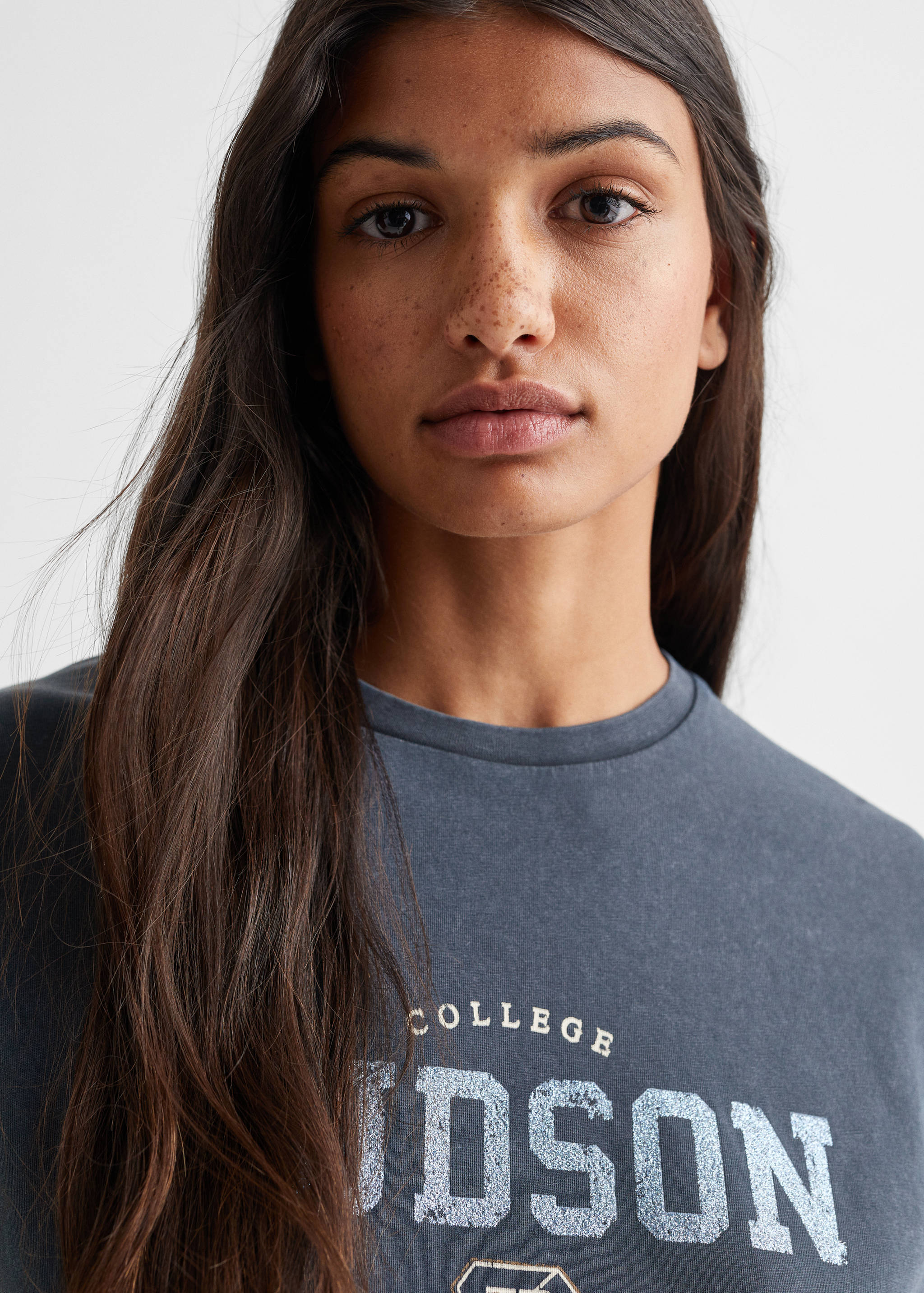 Printed cotton-blend T-shirt - Details of the article 1