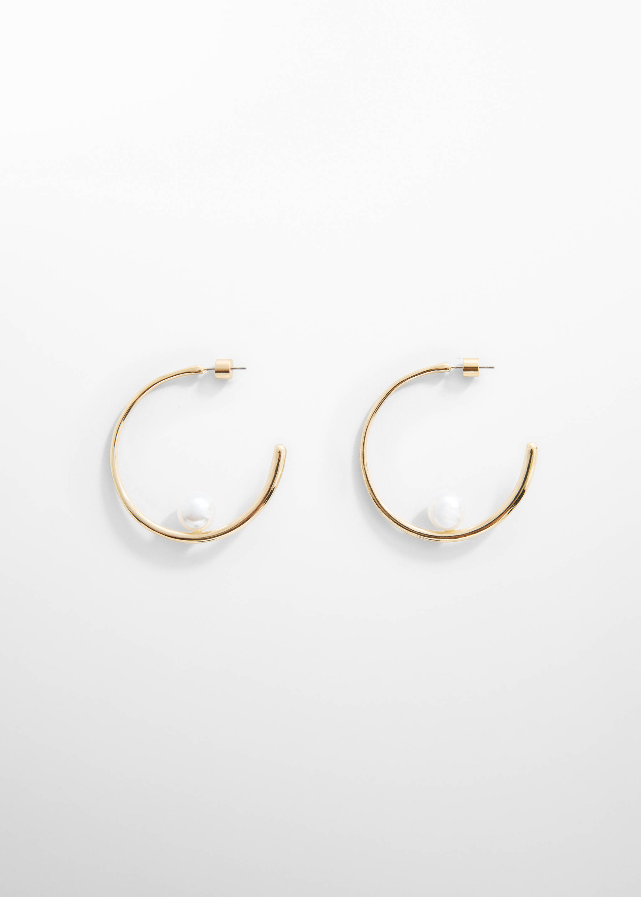 Pearl-bead hoops earrings - Article without model