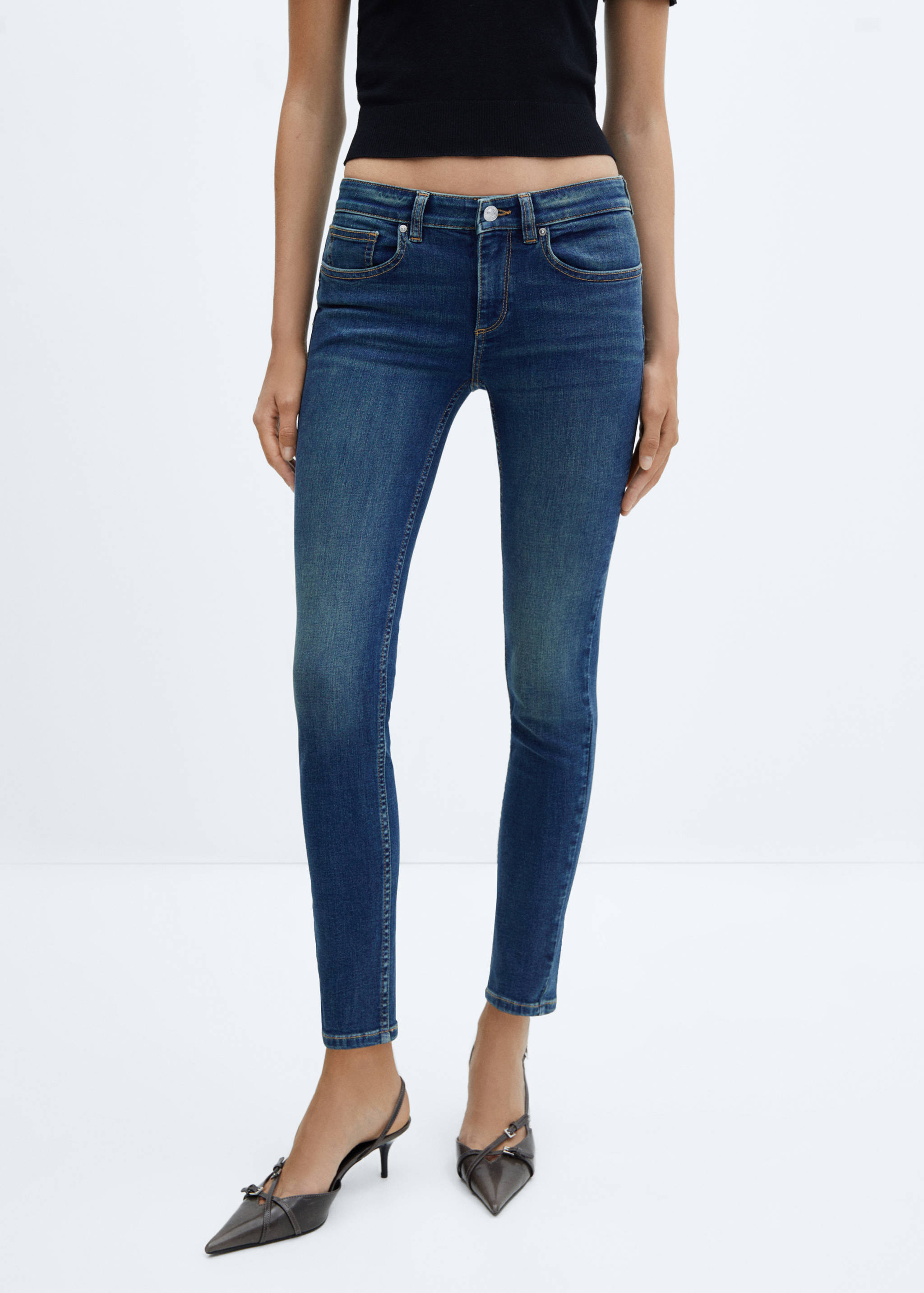 Jeans skinny push-up - Plano medio