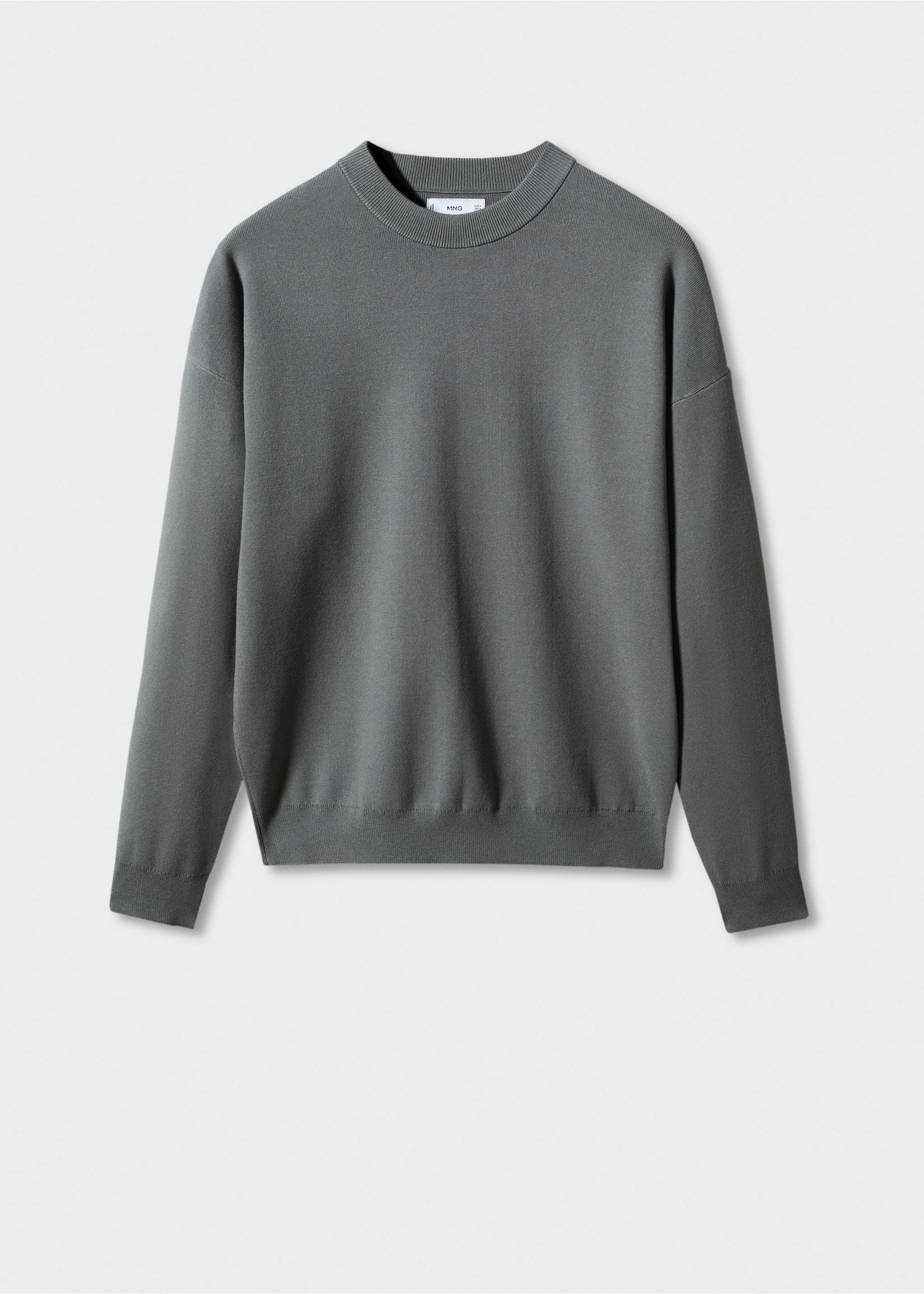 Pearlized knitted sweater regular fit - Article without model, Light/Pastel Grey. Ref: 57004404-00.