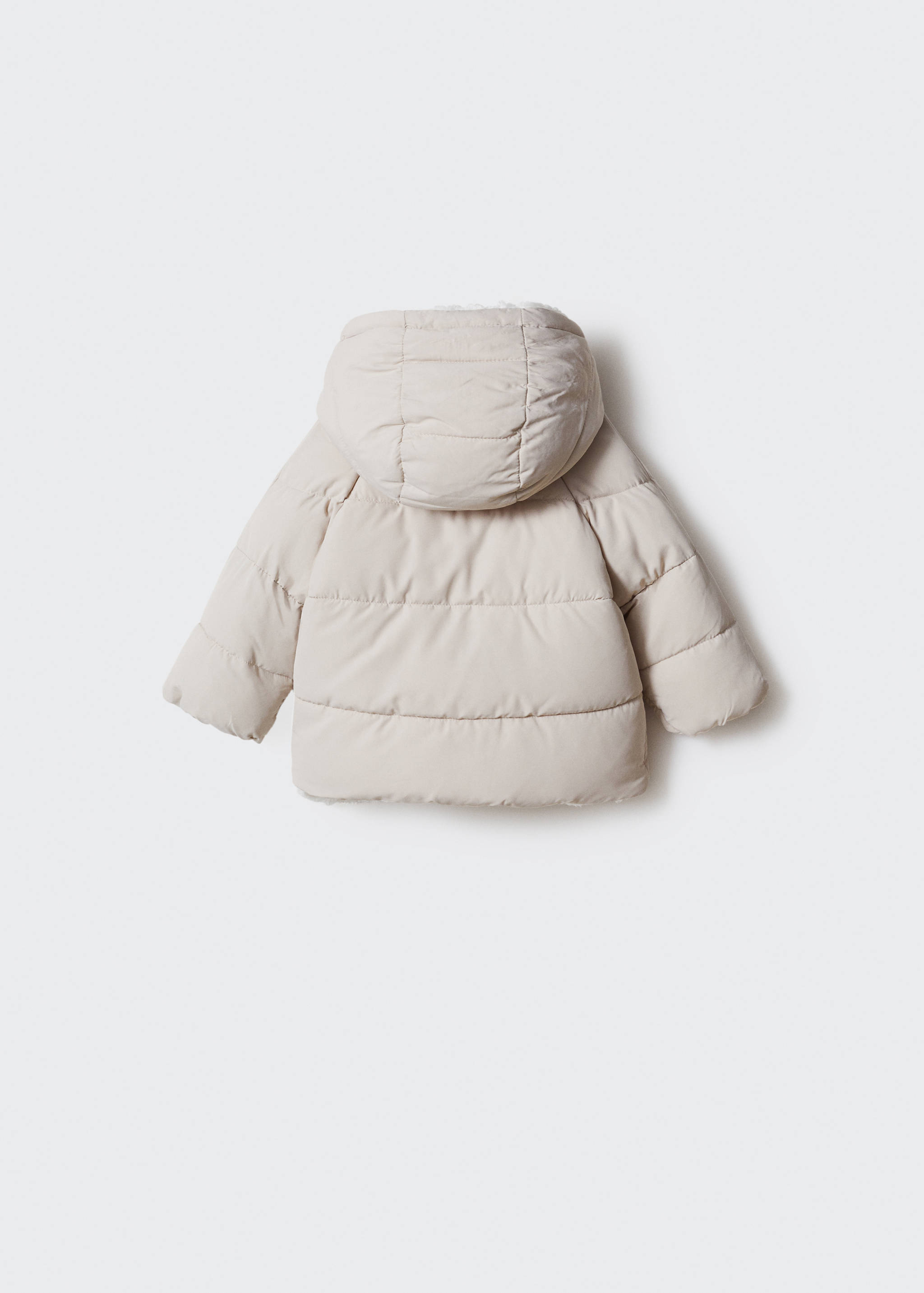 Fur-effect quilted coat - Reverse of the article
