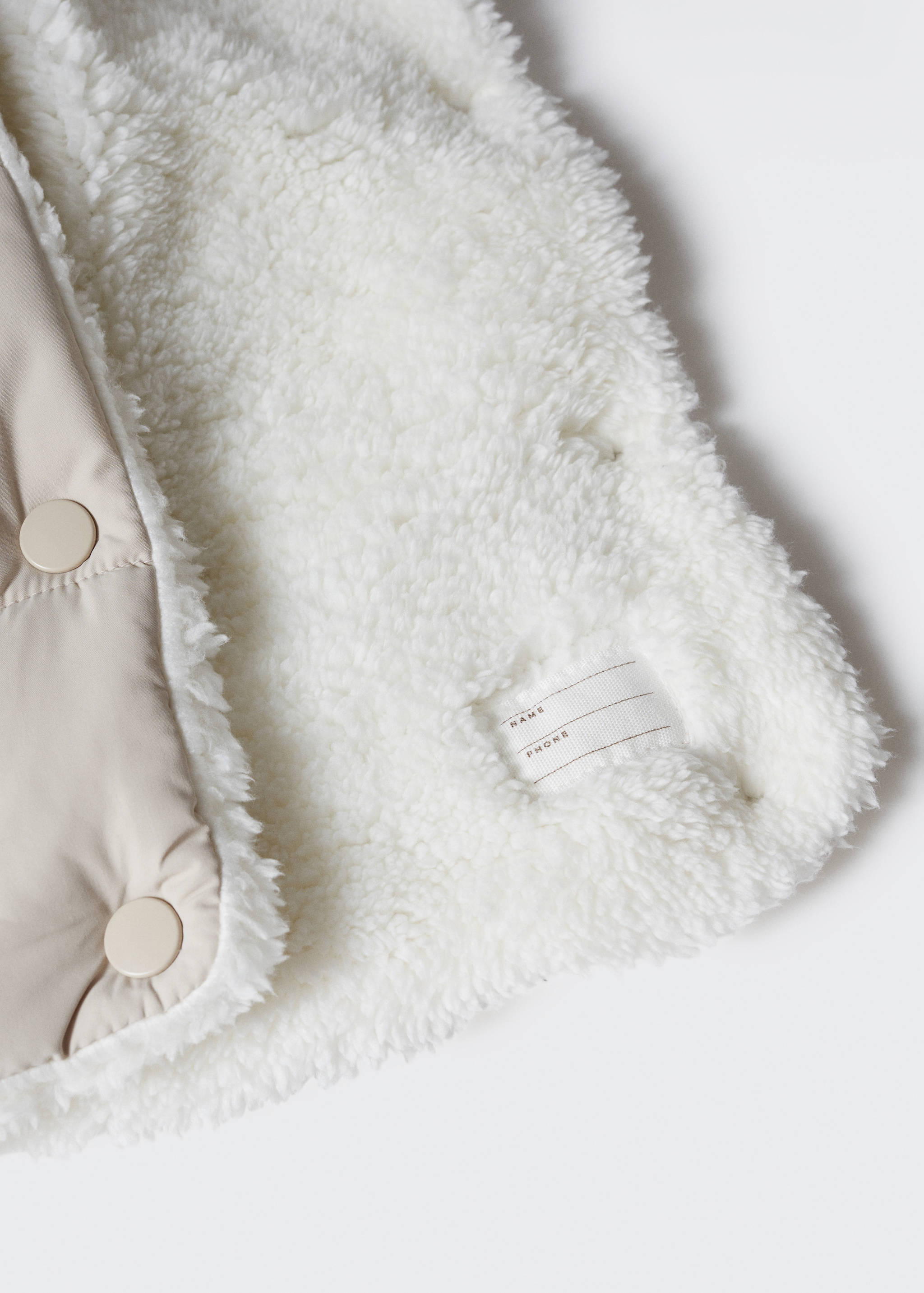 Fur-effect quilted coat - Details of the article 0