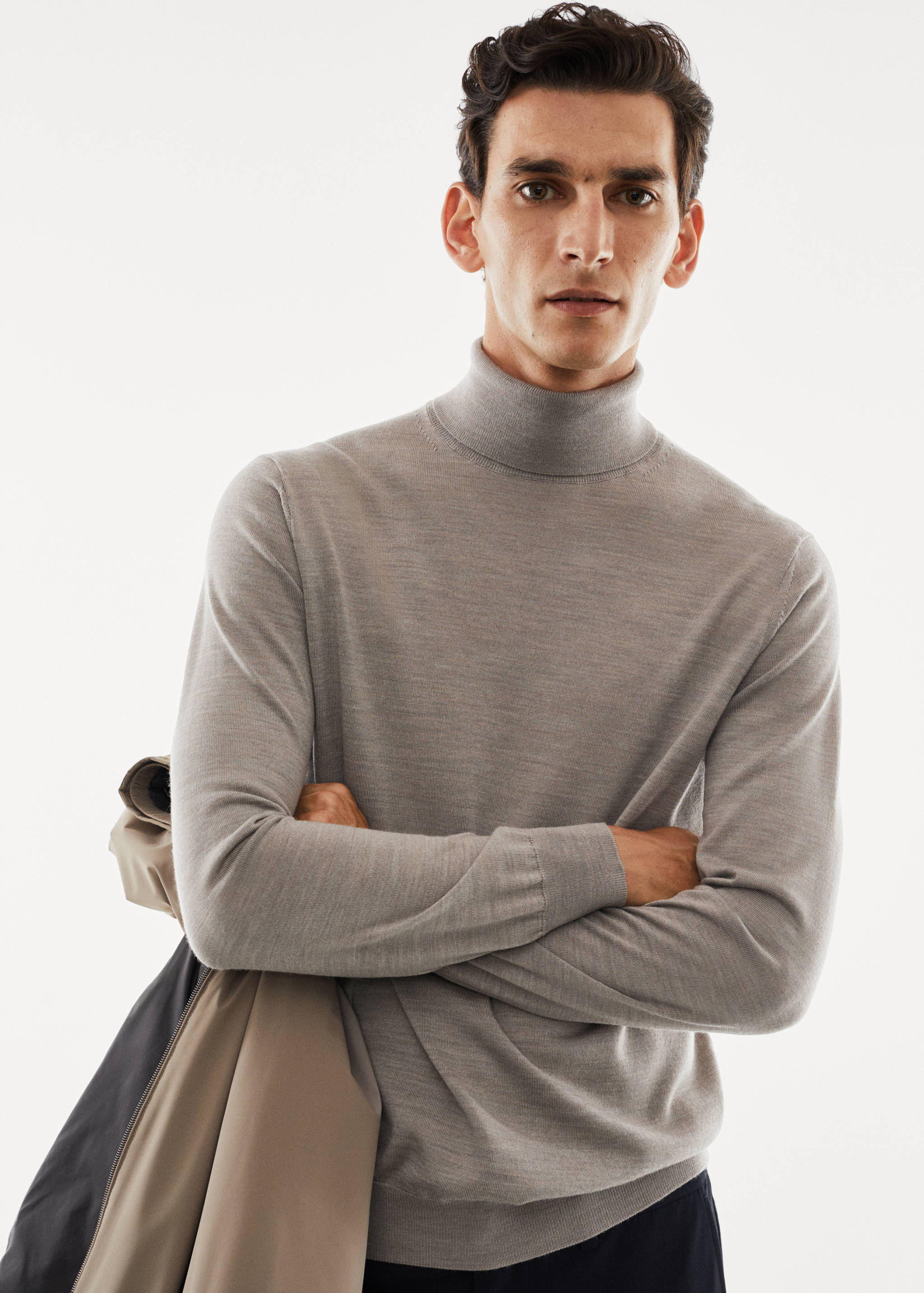 100% merino wool turtleneck sweater - Details of the article 1