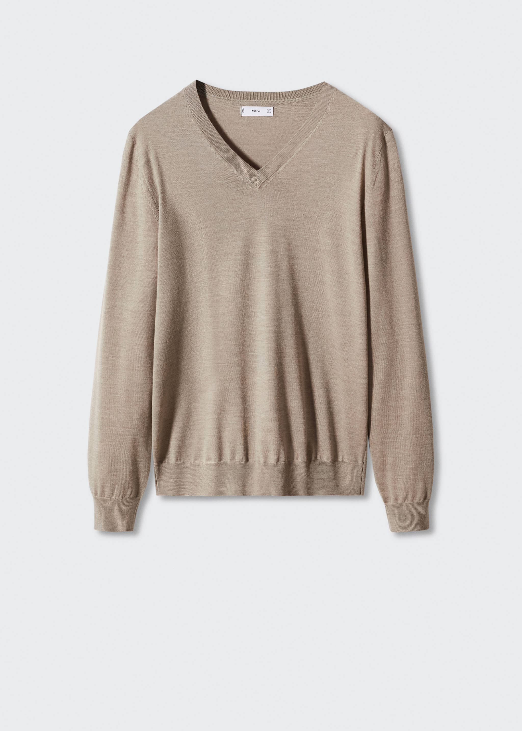 100% merino wool V-neck sweater - Article without model