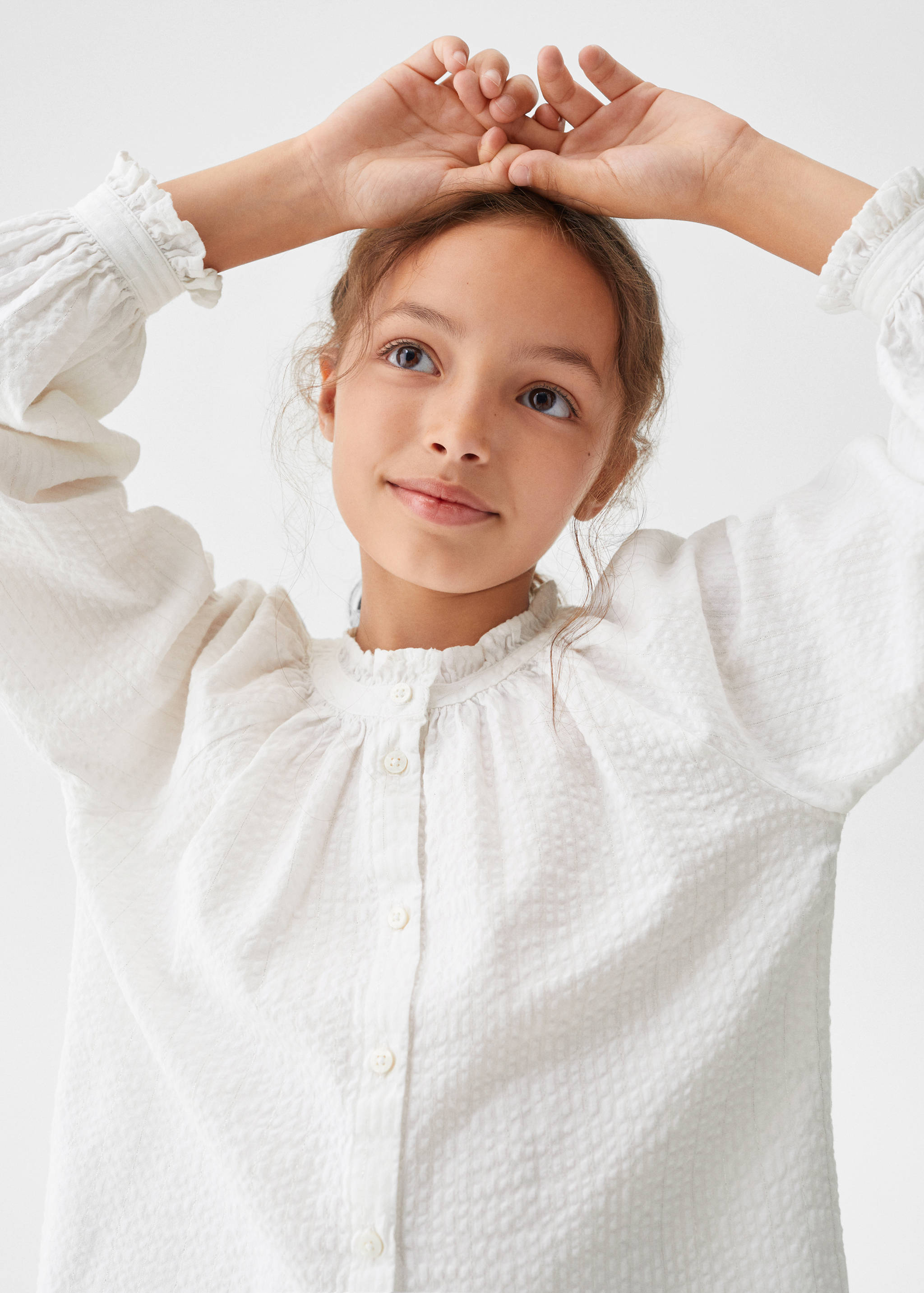 Geraffte Baumwollbluse - Detail des Artikels 1