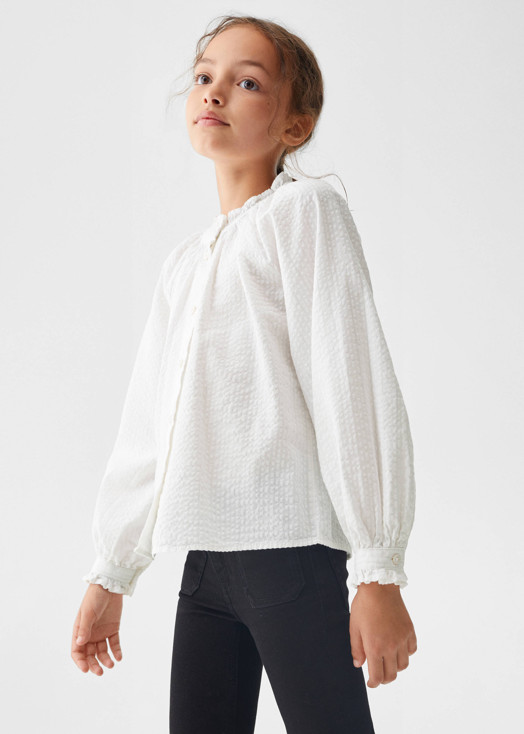 Geraffte Baumwollbluse - Detail des Artikels 4