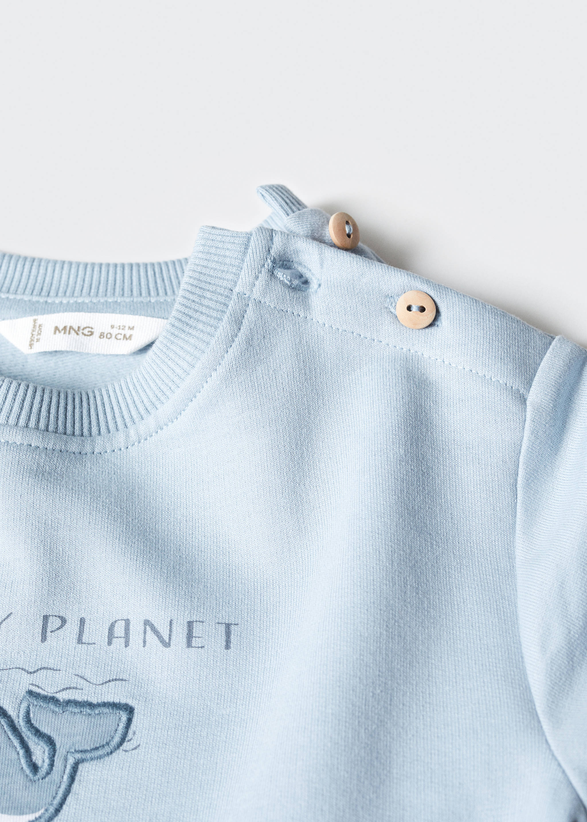 Cotton-blend printed sweatshirt - Details of the article 0