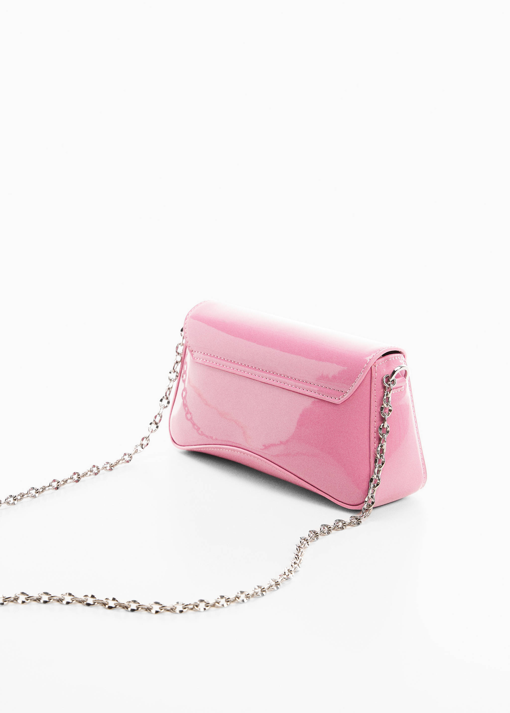 حقيبة يد بسلسلة جلد لامع - تفاصيل المنتج 1