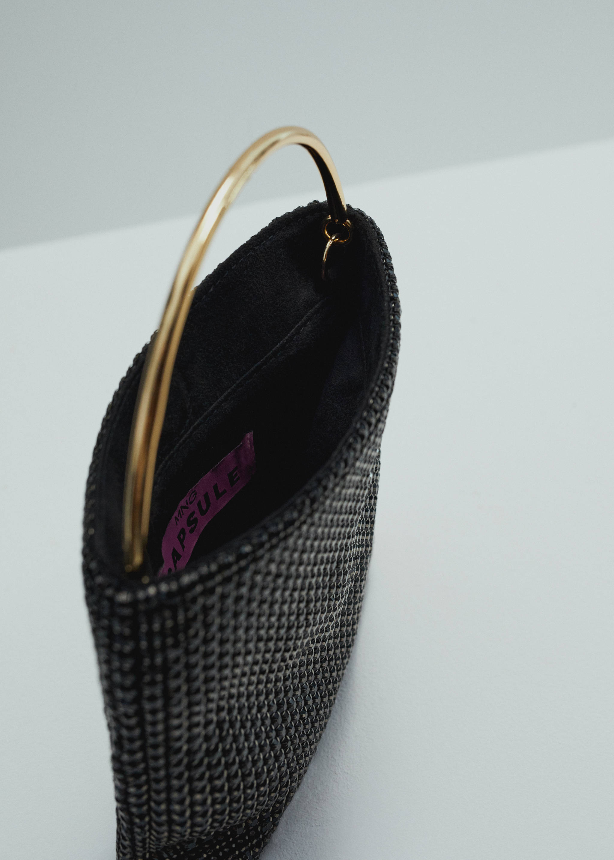 Rhinestone bag with rigid handle - Details of the article 2