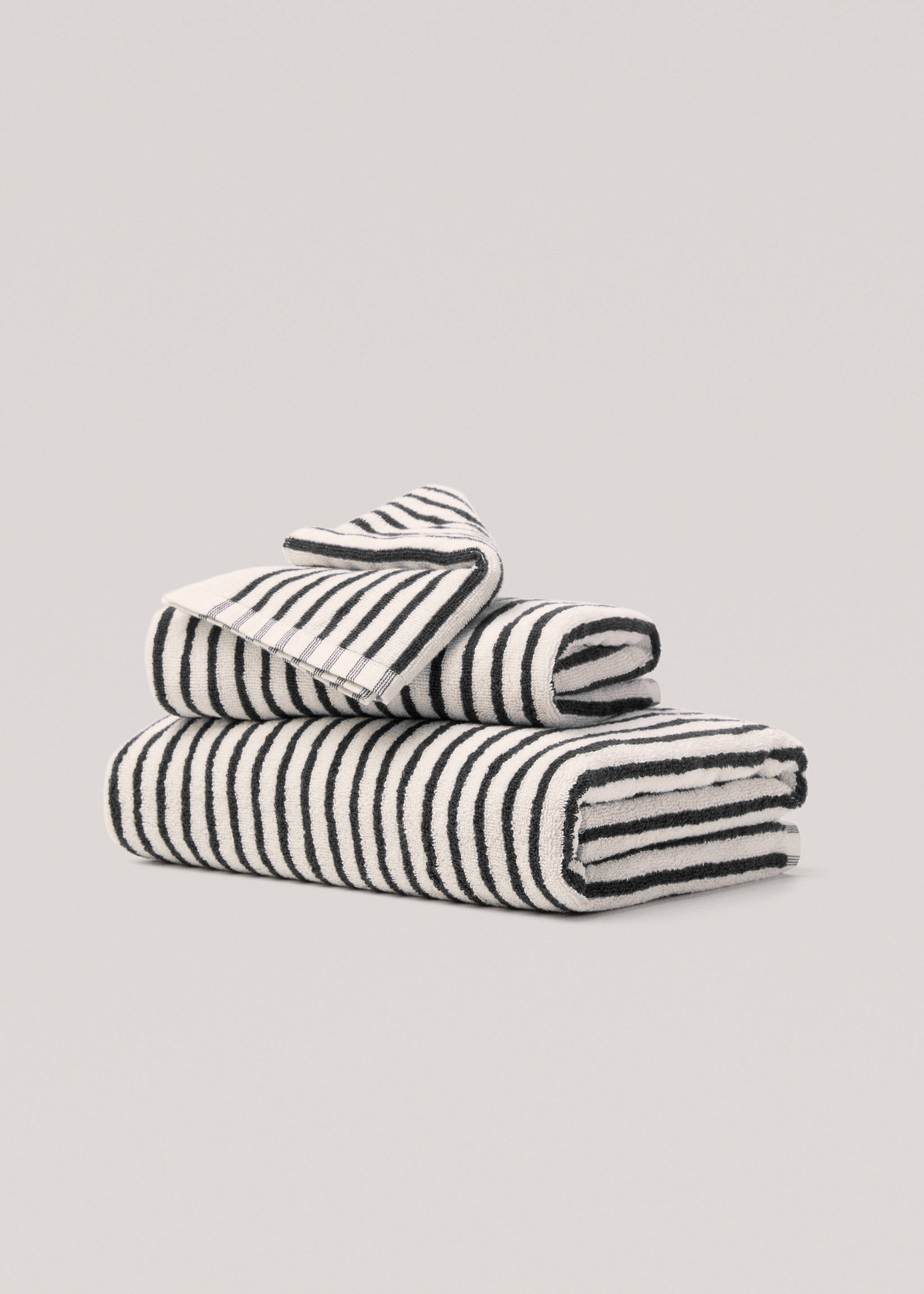 Striped face towel 30x50cm - Article without model
