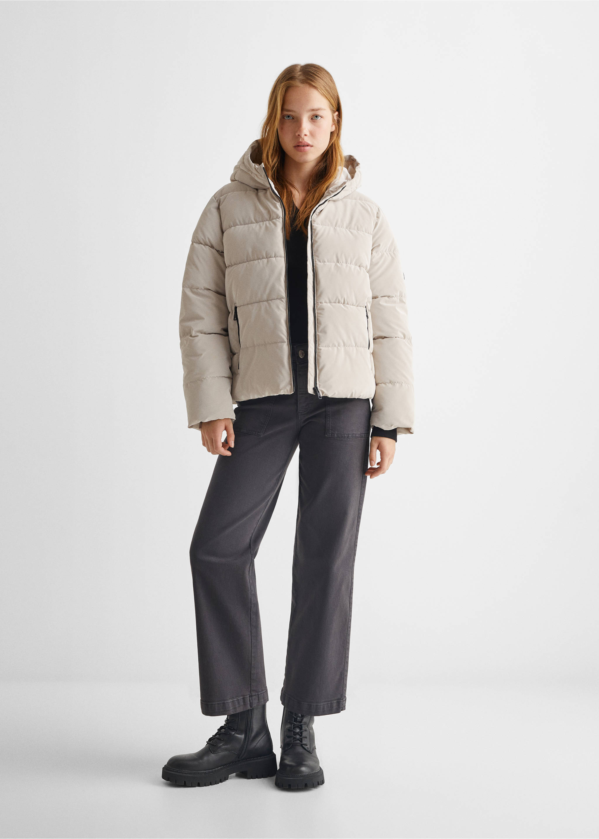 Anorak acolchado - Plano general, Crudo. Ref: 57005136-00.