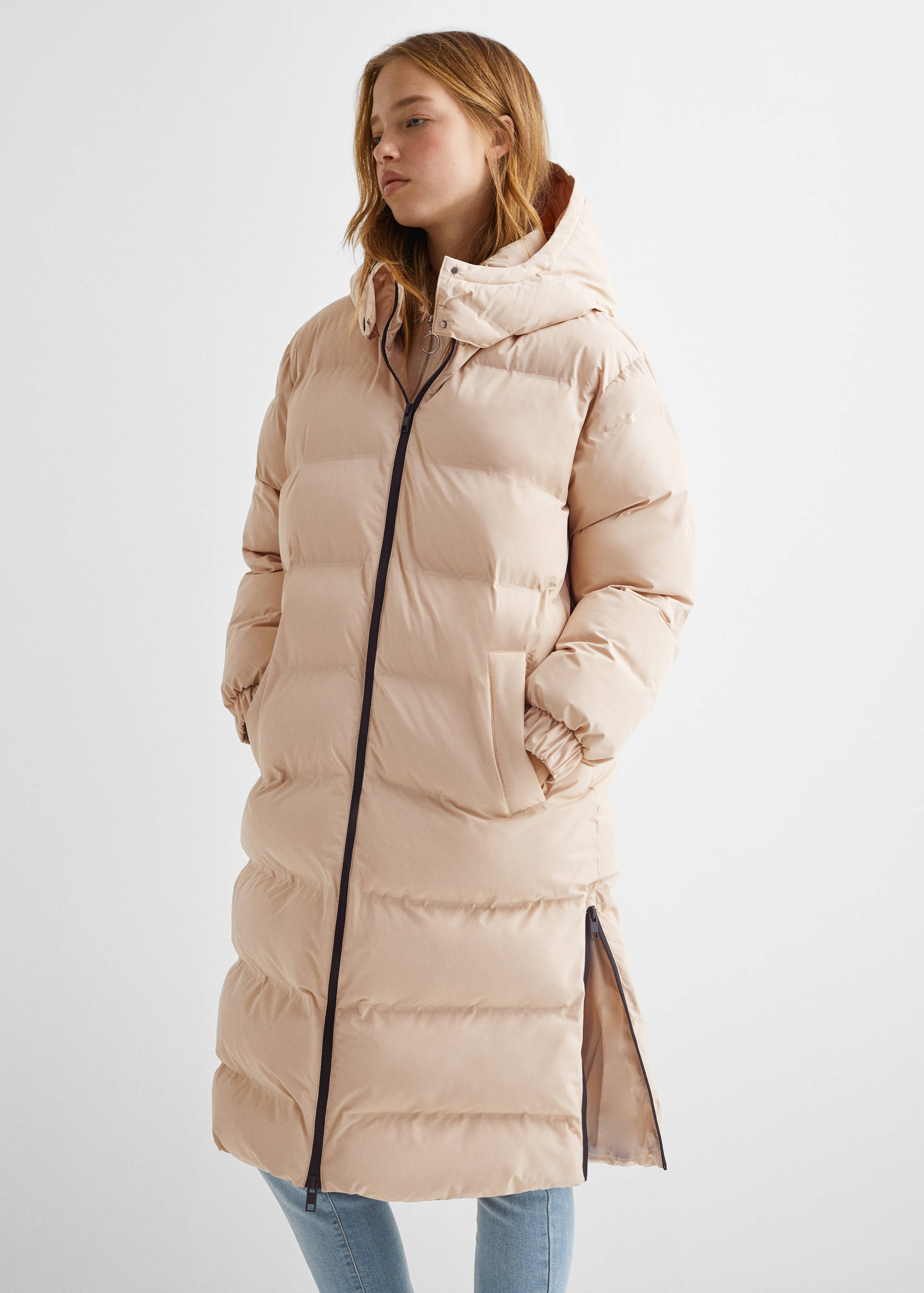 Anorak largo acolchado - Plano medio