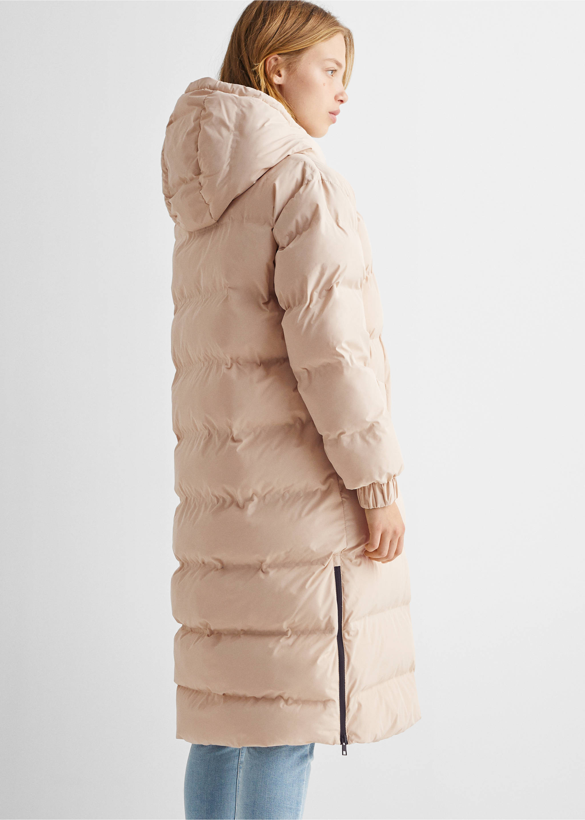 Anorak largo acolchado - Detalle del artículo 4, Beige. Ref: 57005139-00.