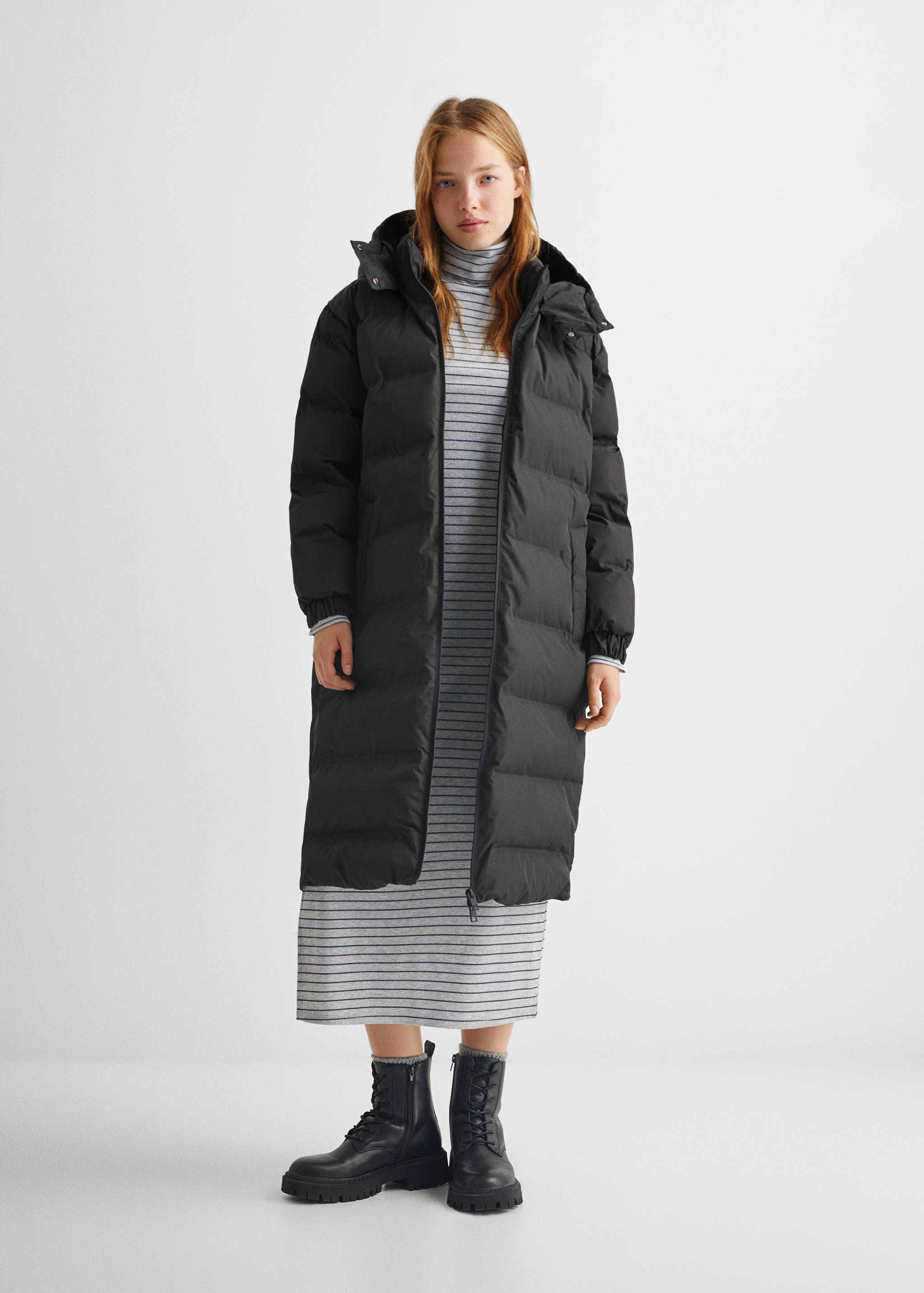 Anorak long matelassé - Plan général