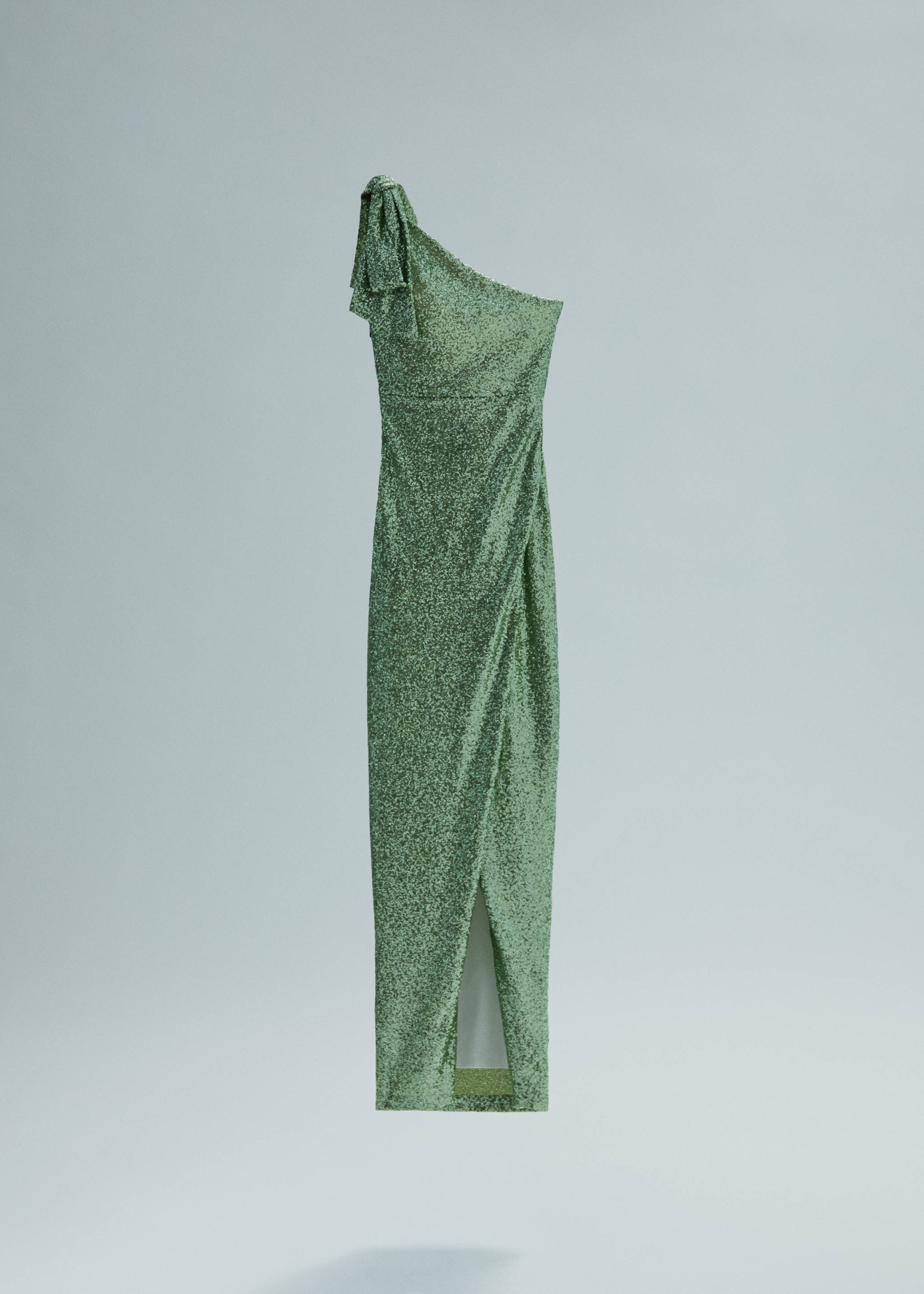 Robe asymétrique sequins nœud - Article sans modèle