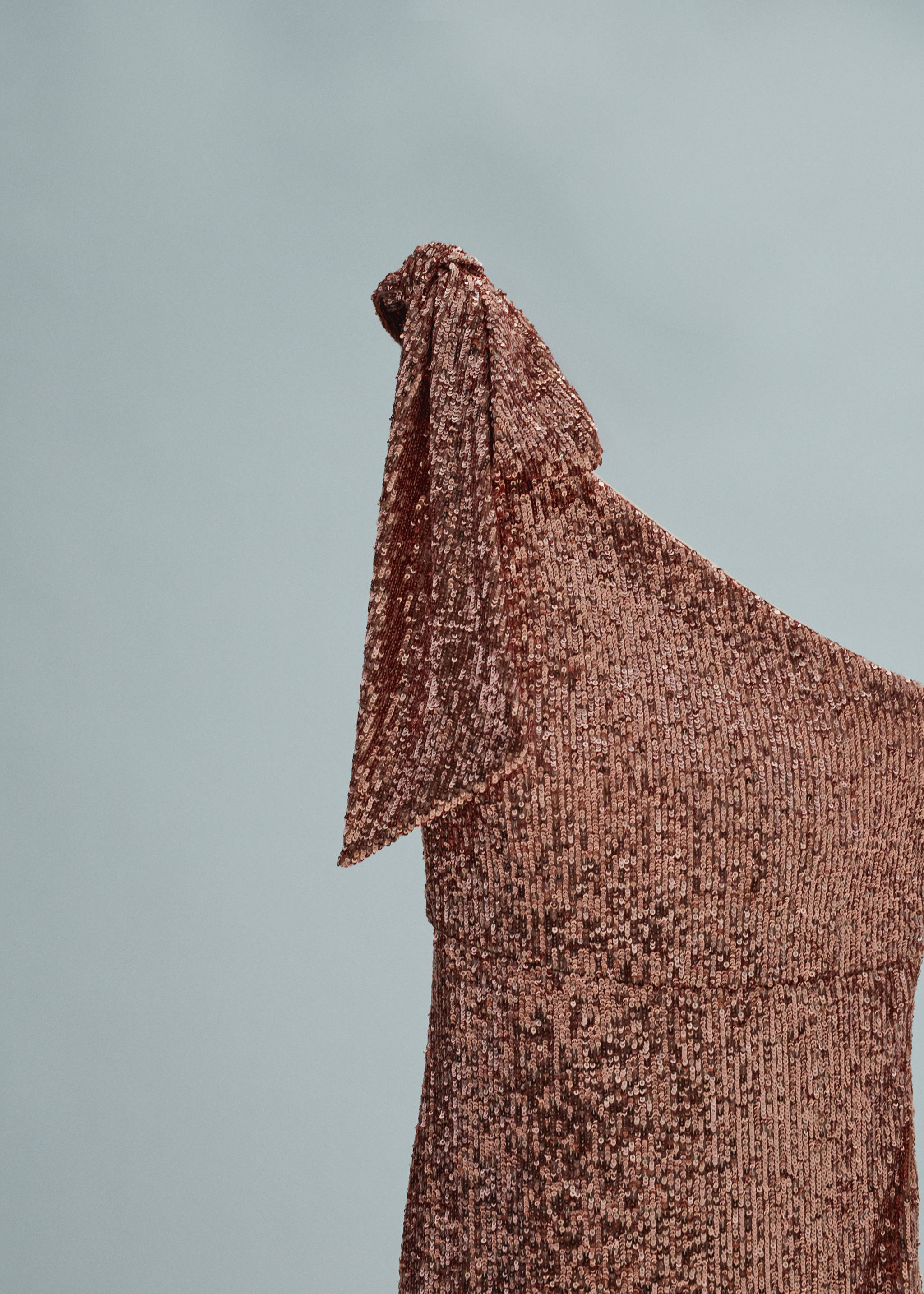 Robe asymétrique sequins nœud - Détail de l'article 8