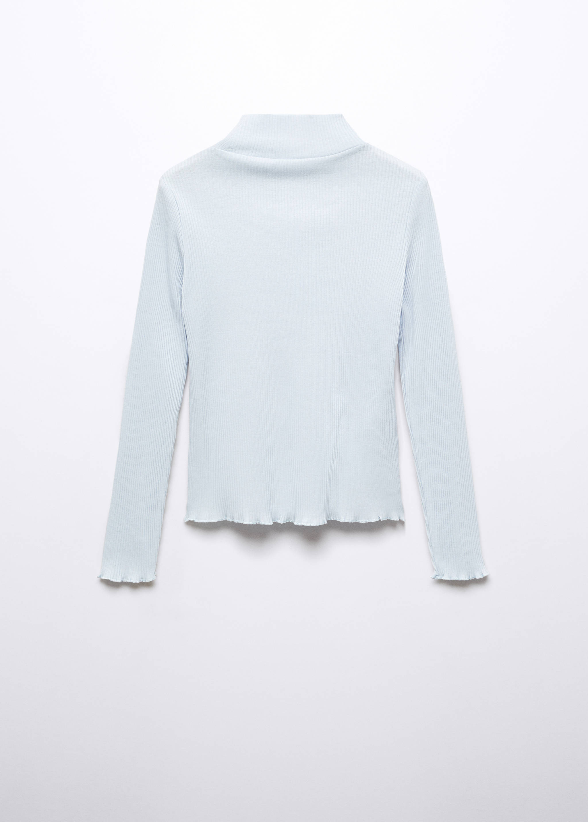 Camiseta canalé cuello alto - Reverso del artículo