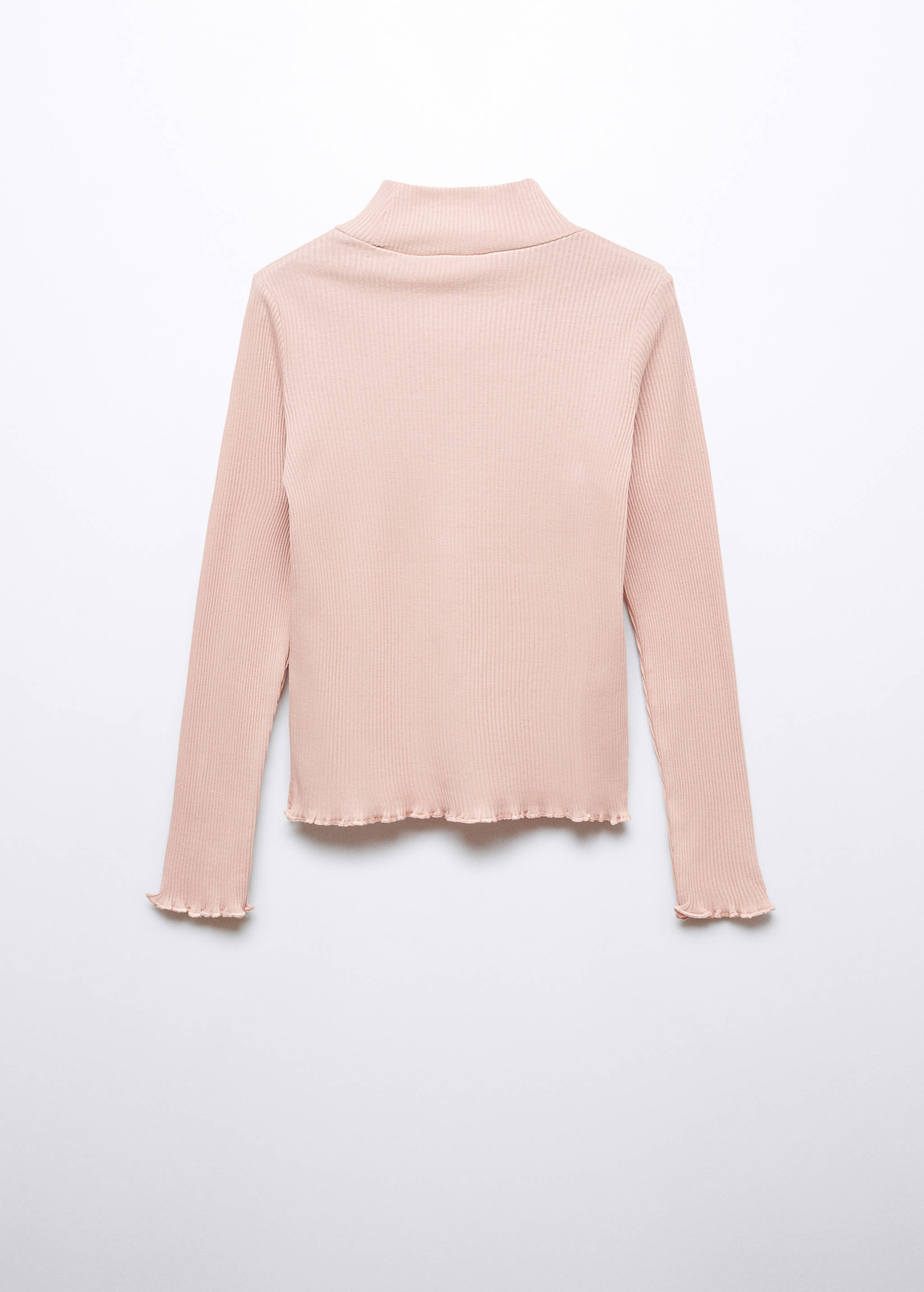 Camiseta canalé cuello alto - Reverso del artículo