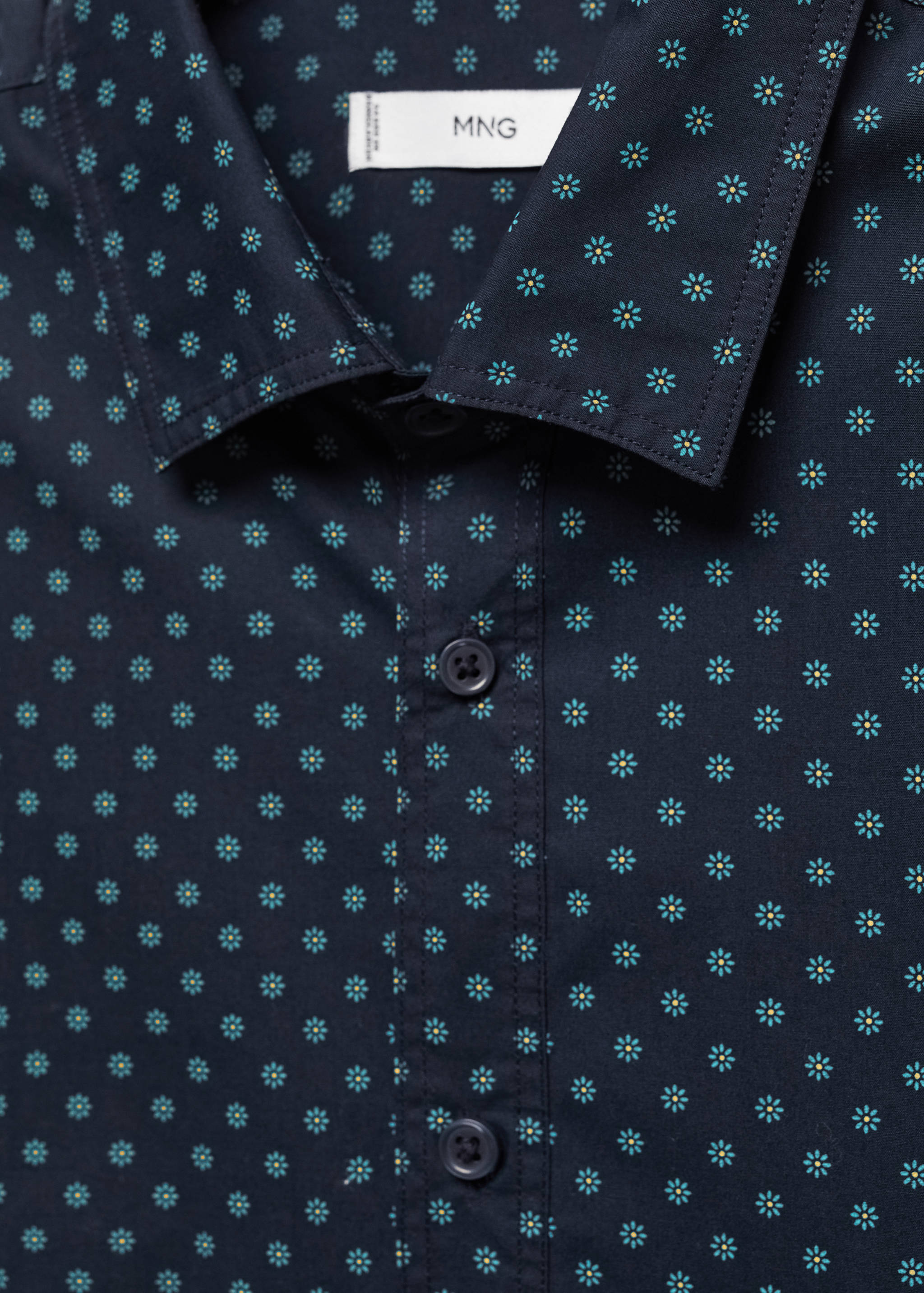 Camisa 100% algodón manga corta flores - Detalle del artículo 8
