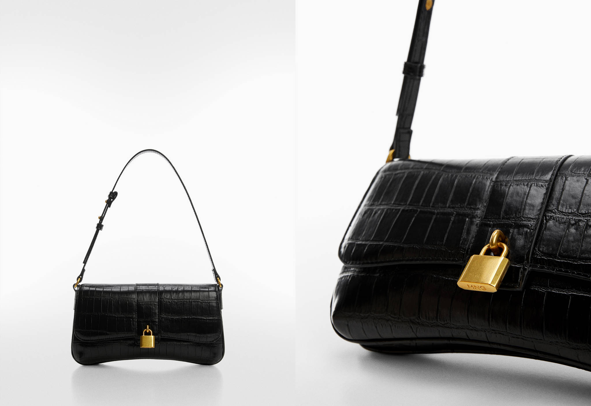 Coconut-effect shoulder bag - Panoramic plane