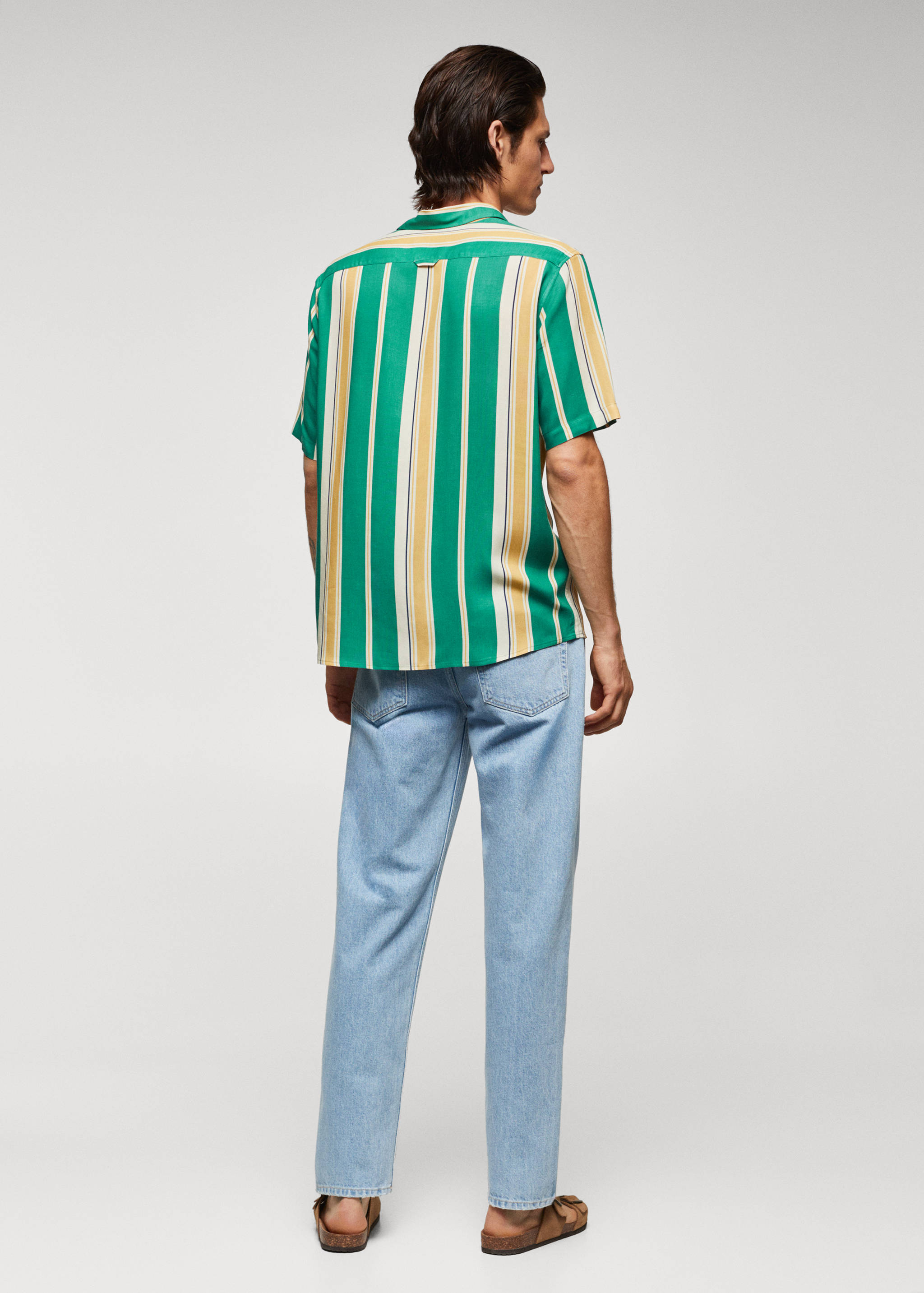 Camisa rayas manga corta - Reverso del artículo