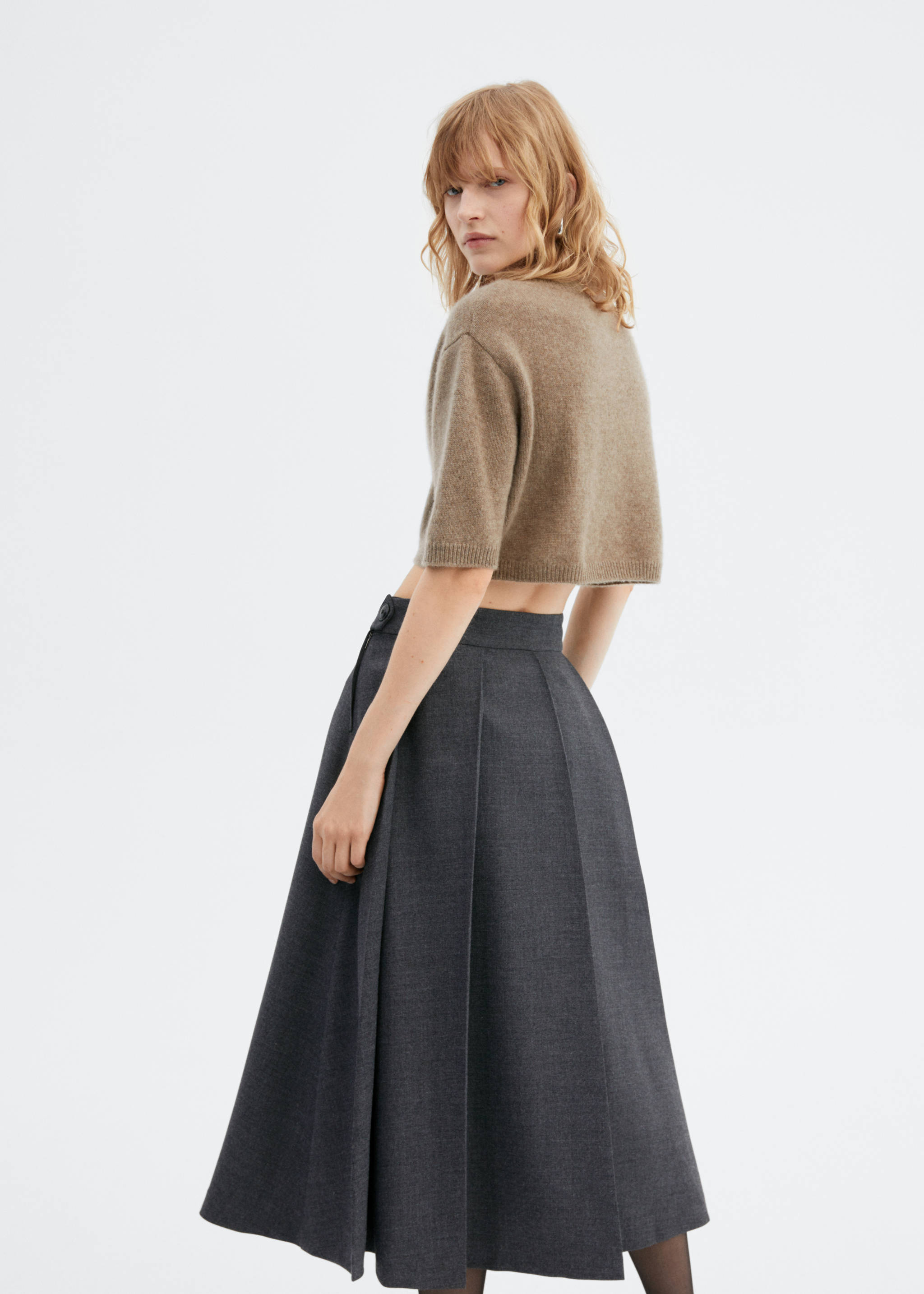 Cropped cashmere sweater - Reverse of the article