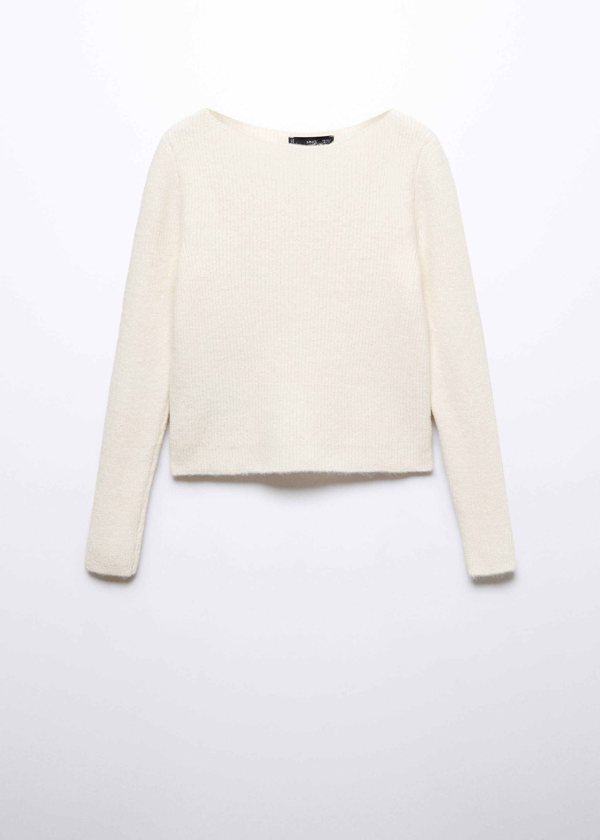 Boat-neck knitted sweater - Article without model