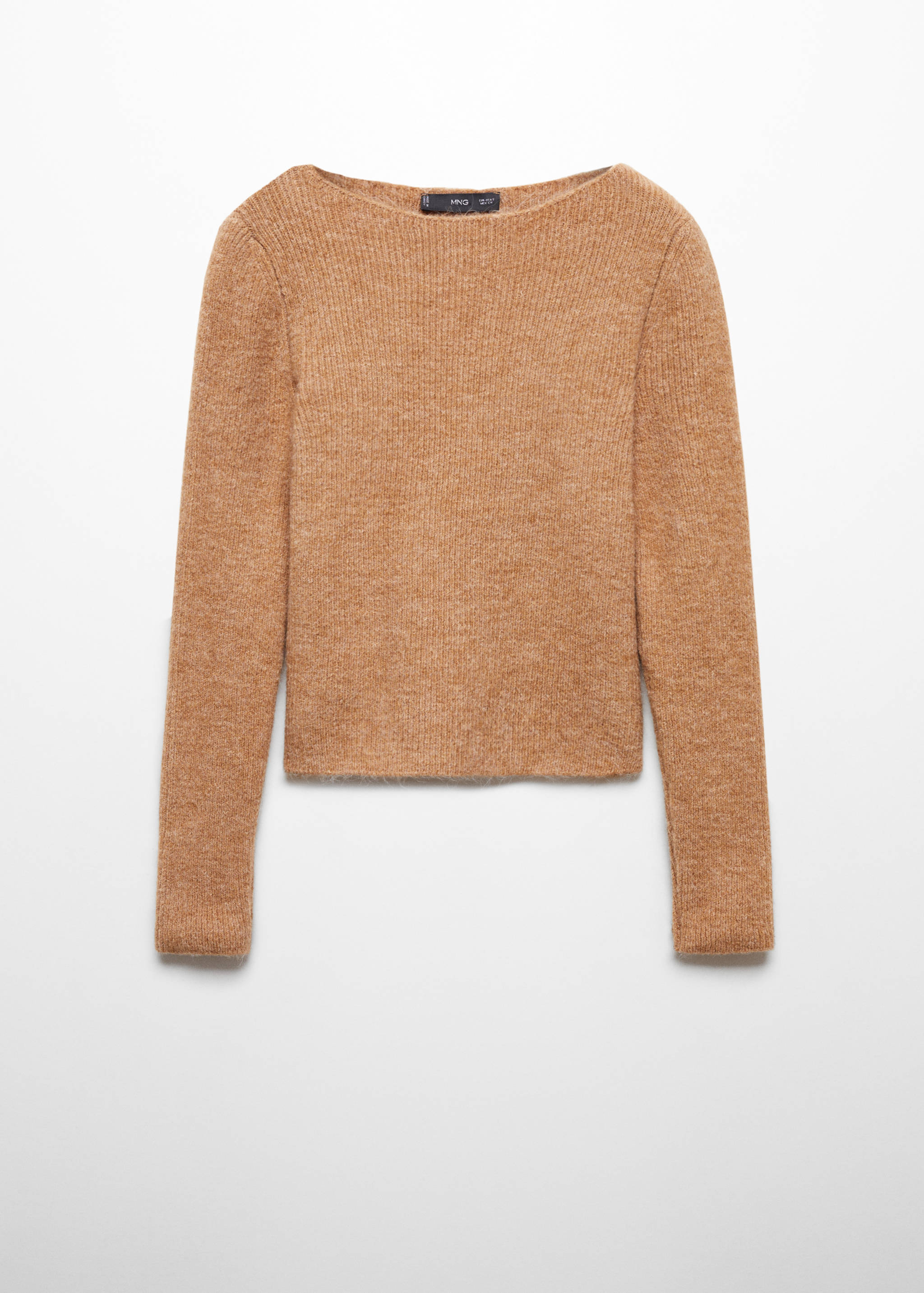 Boat-neck knitted sweater - Article without model