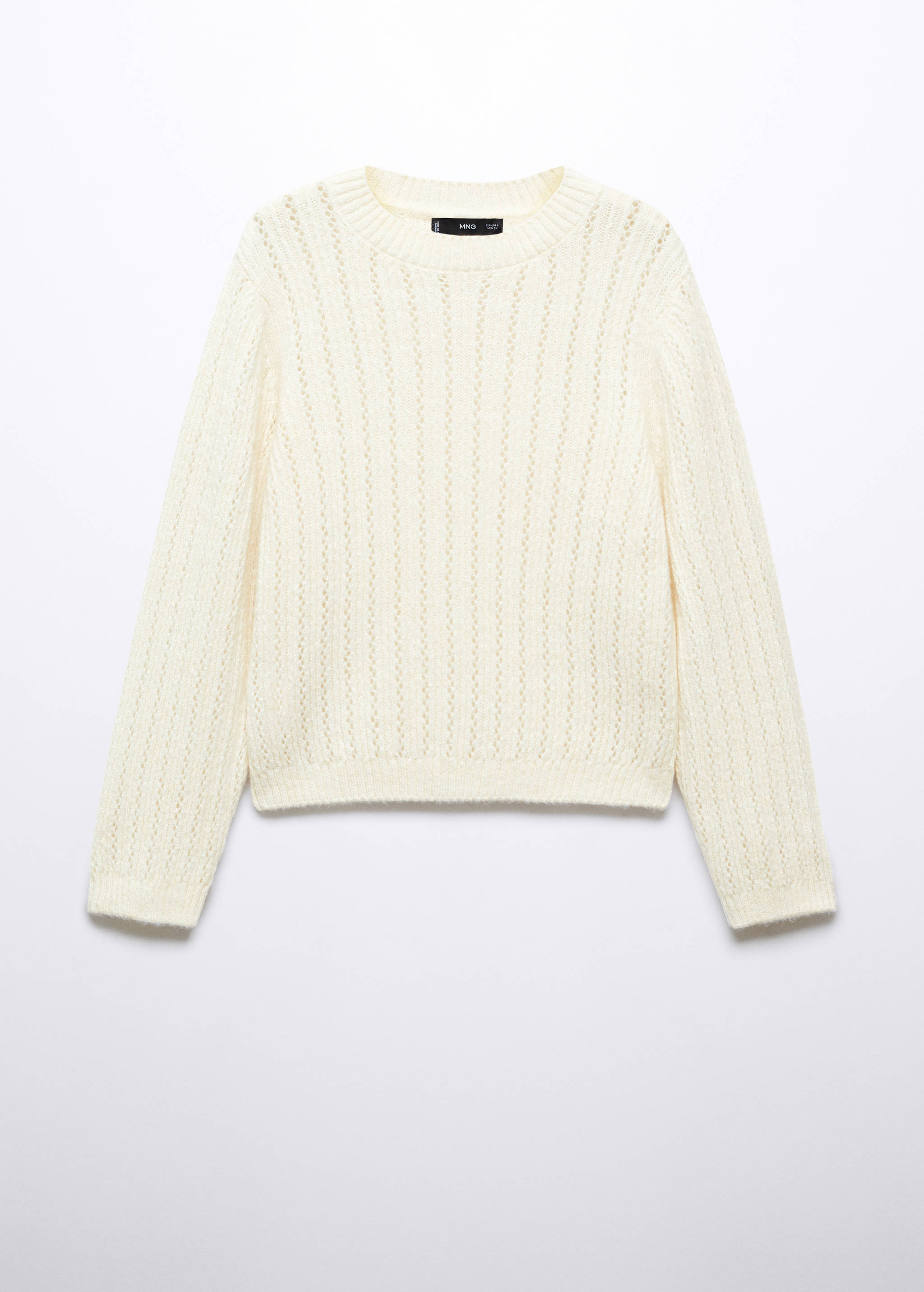 Panel sweater with lace design - Article without model