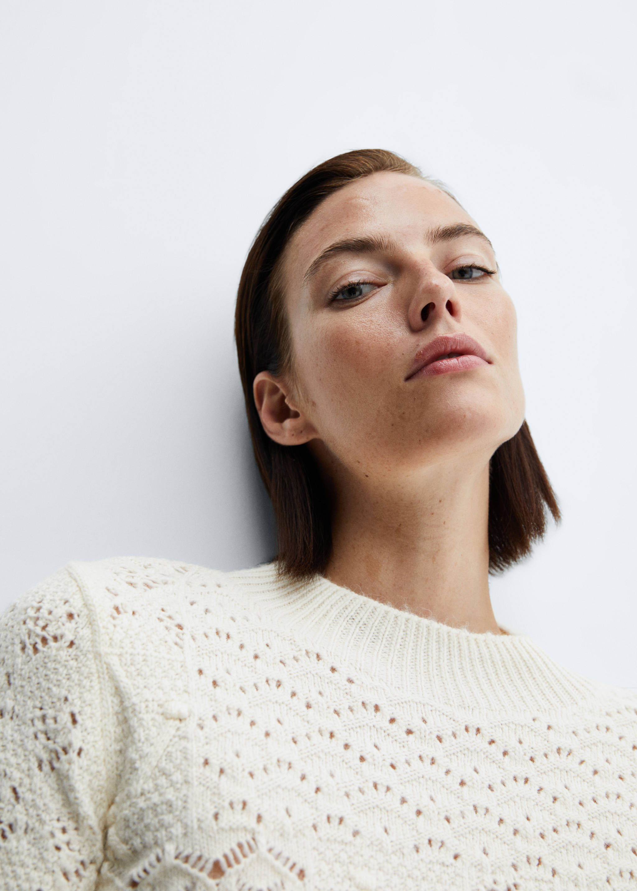 Mixed-knit crochet sweater - Details of the article 1