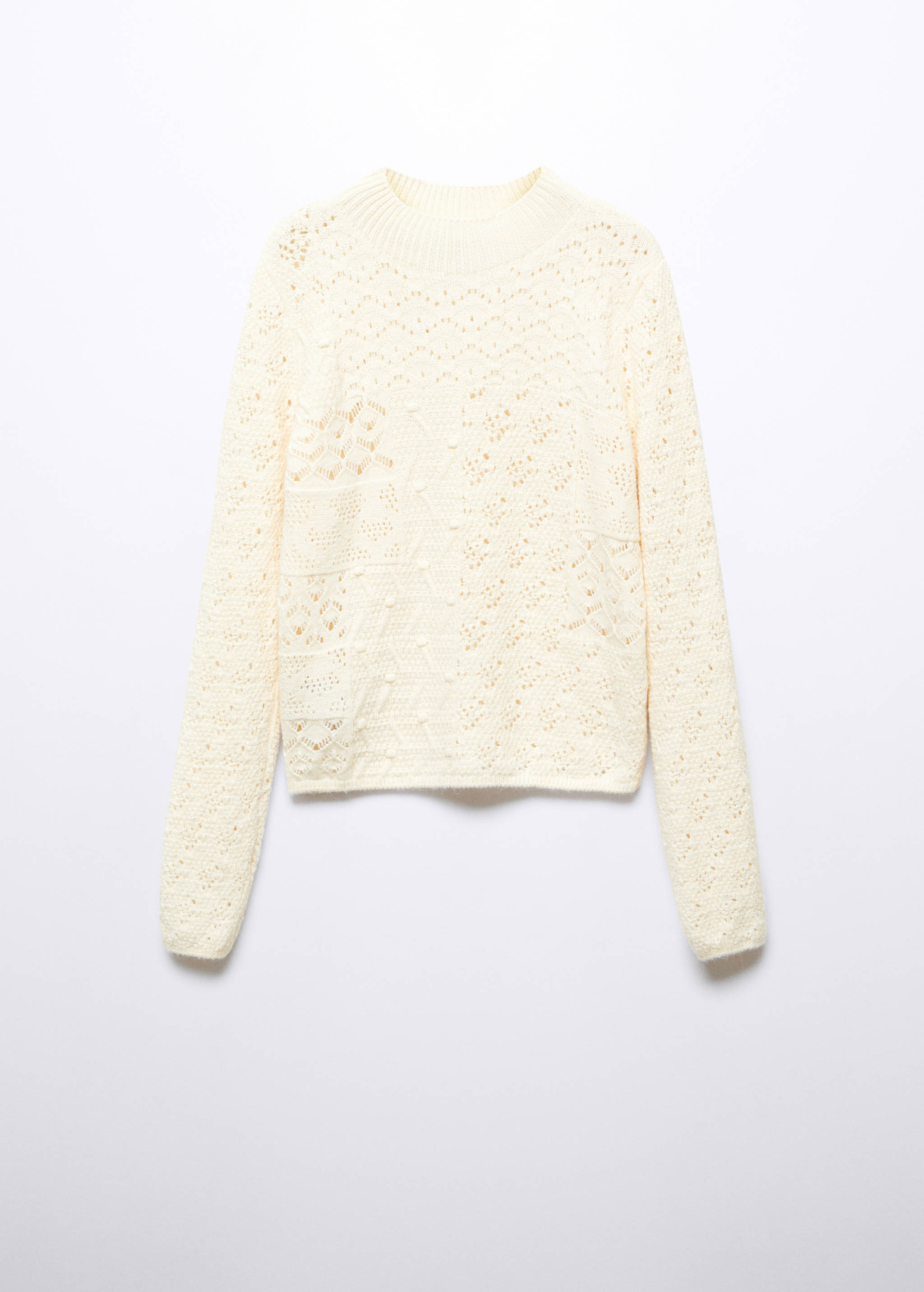 Mixed-knit crochet sweater - Article without model
