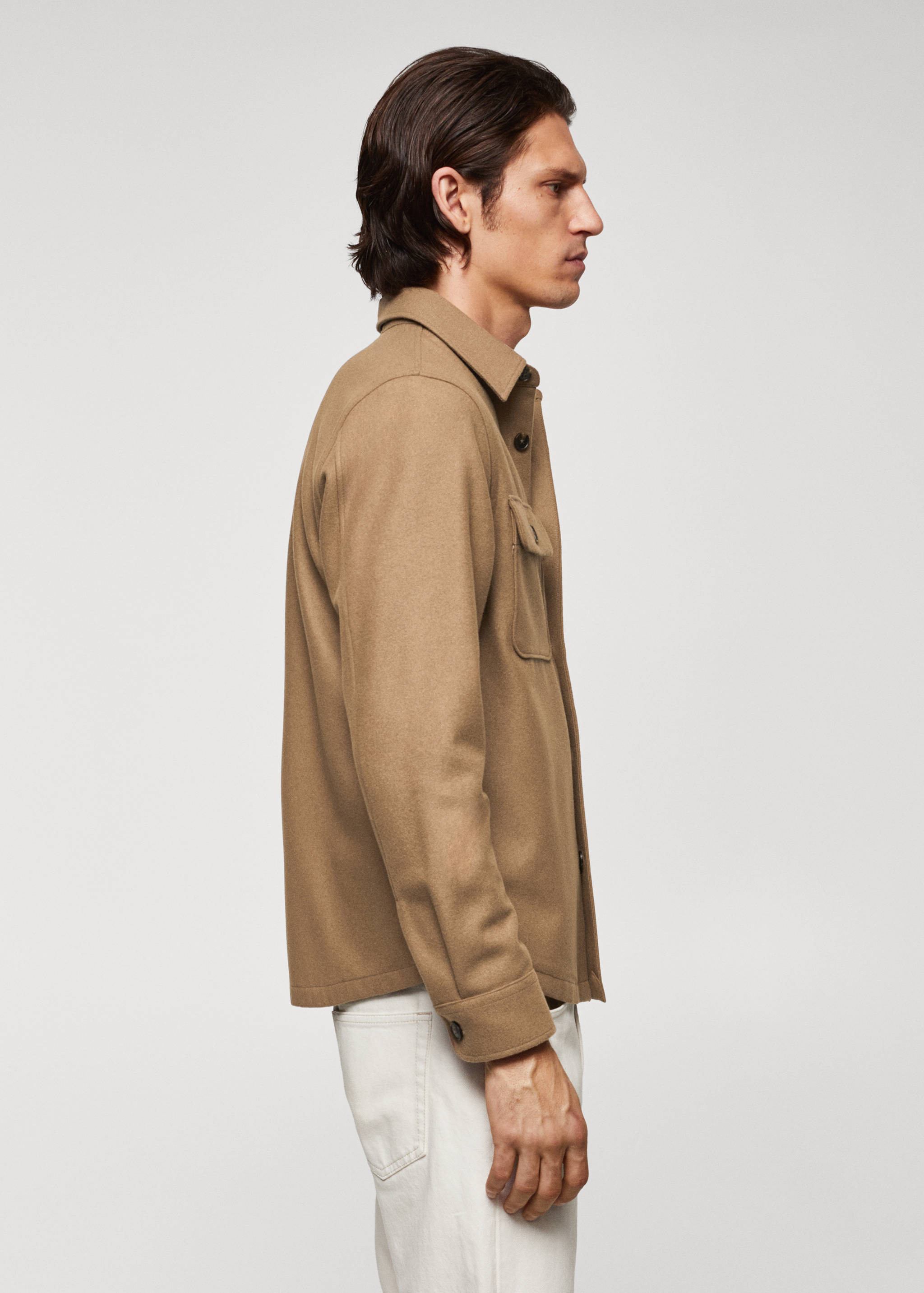 Wool overshirt with pockets - Details of the article 2