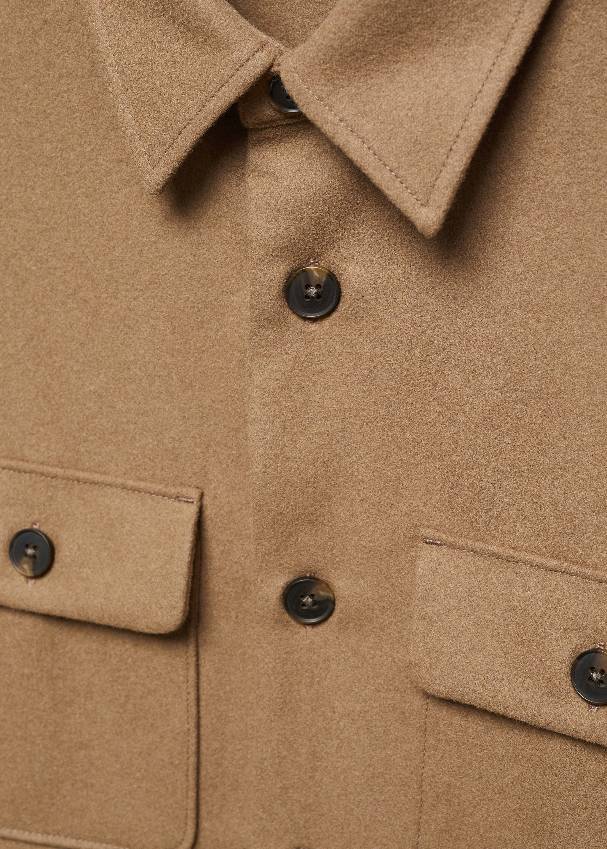 Wool overshirt with pockets - Details of the article 8