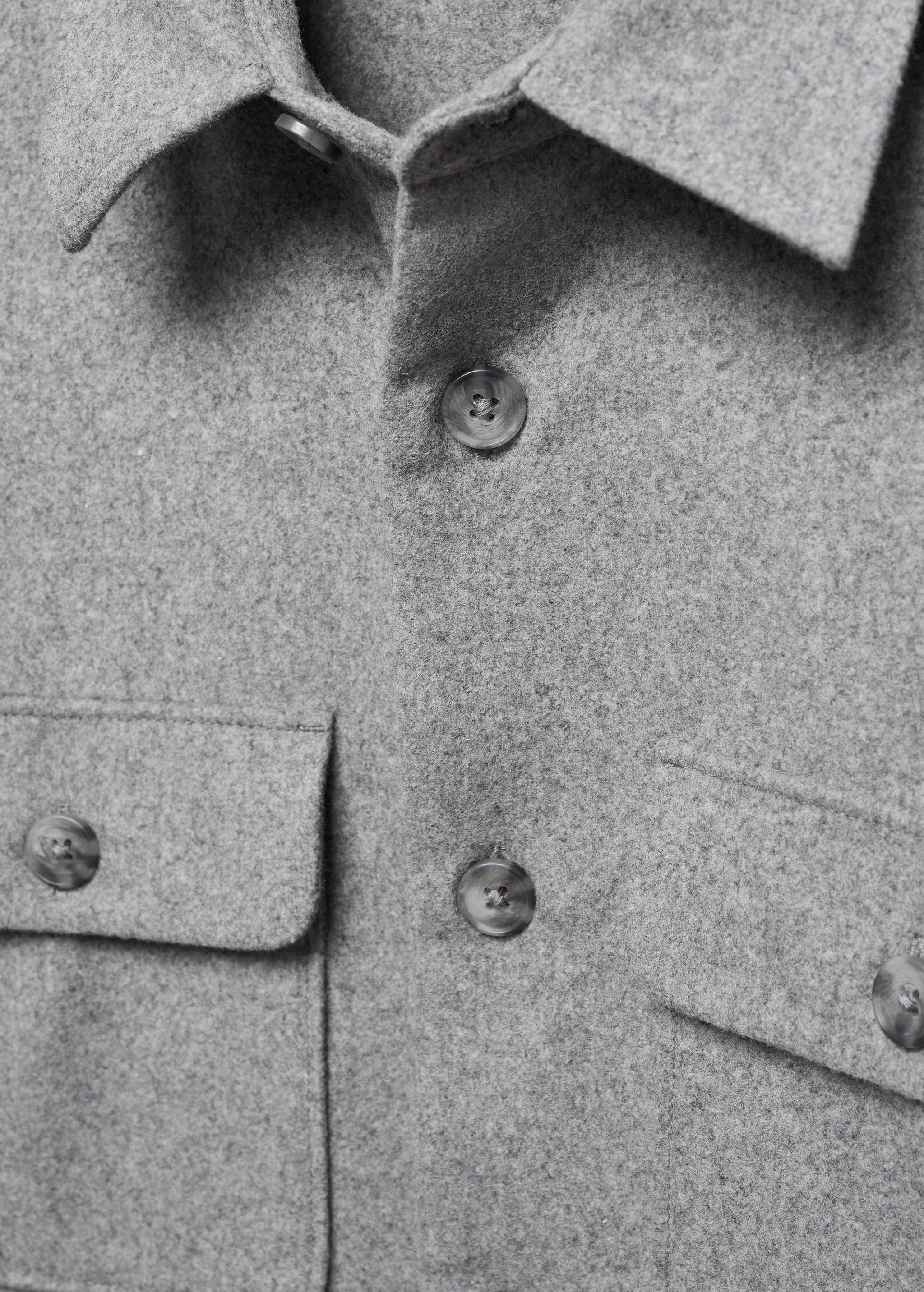 Wool overshirt with pockets - Details of the article 8