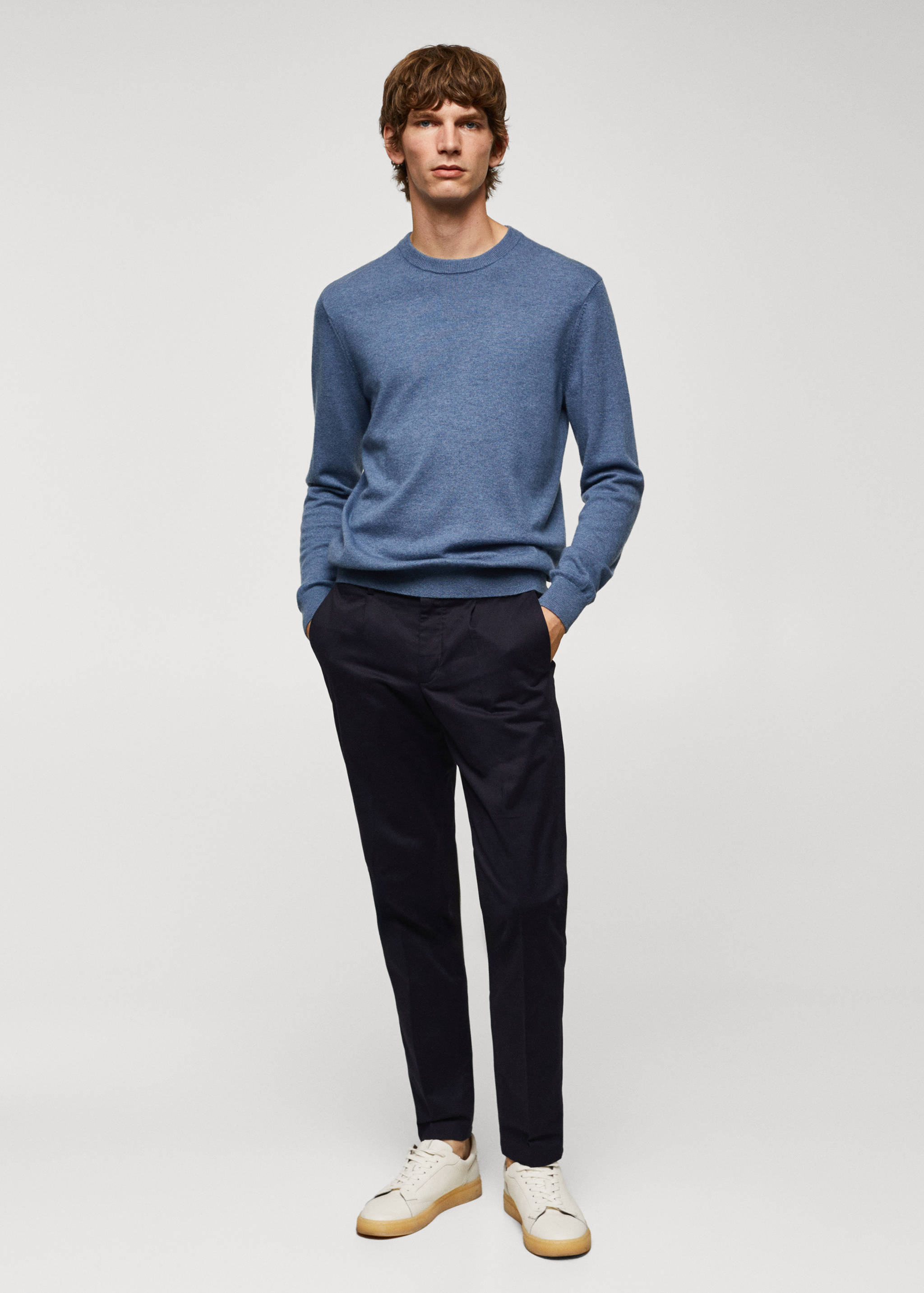 Pull-over maille fine laine mélangée - Plan général