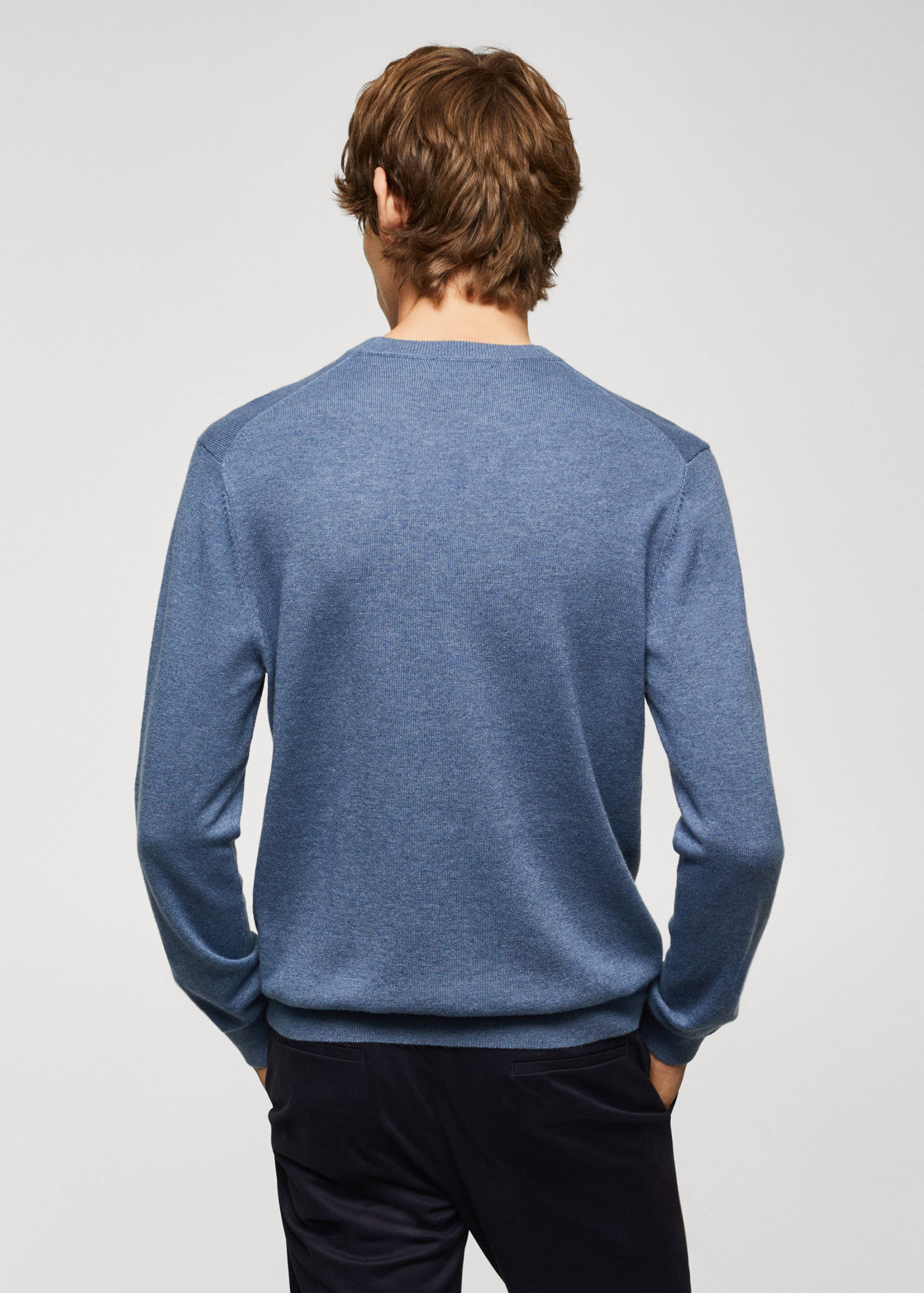 Pull-over maille fine laine mélangée - Verso de l’article